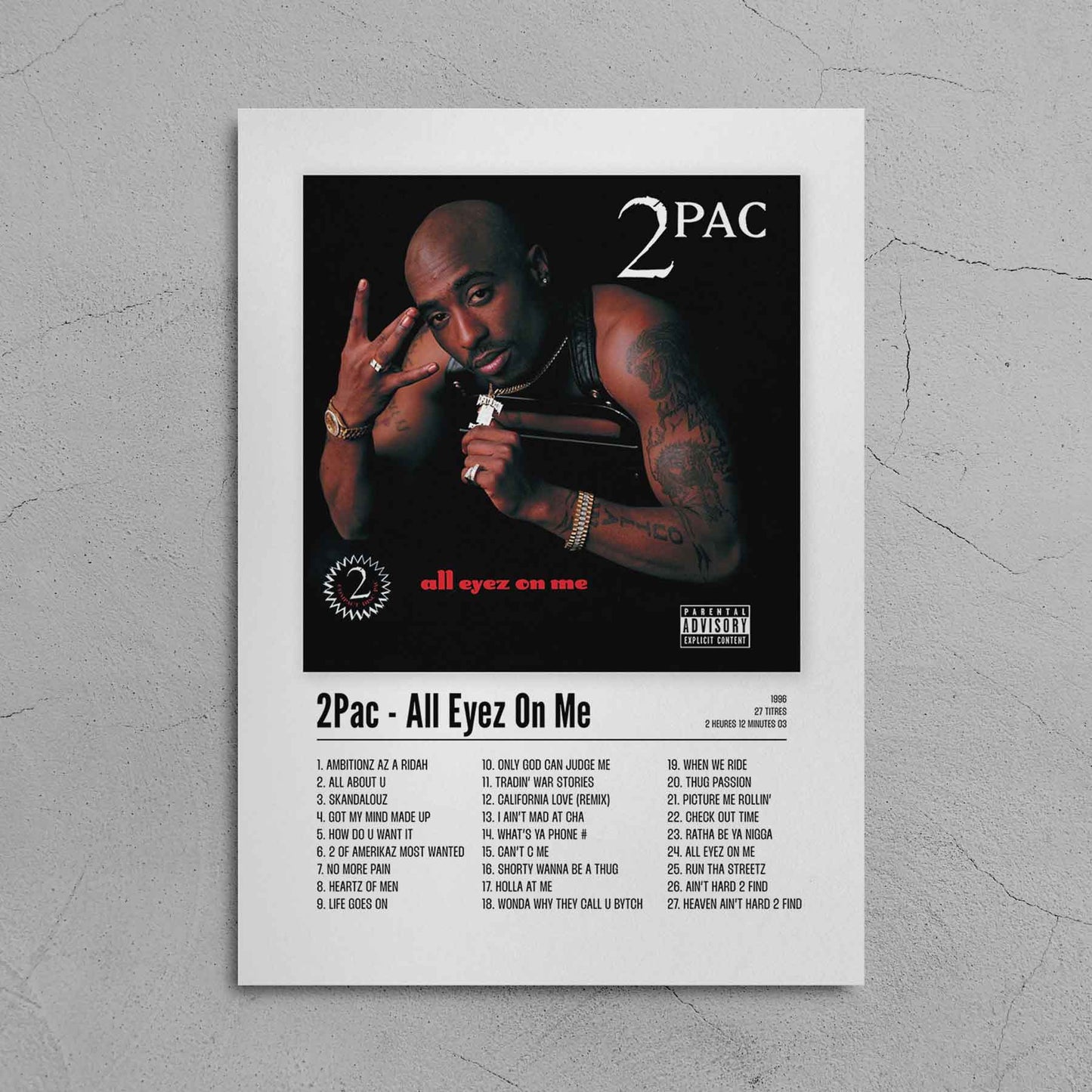 Poster 2Pac - All Eyez On Me - Top Frame