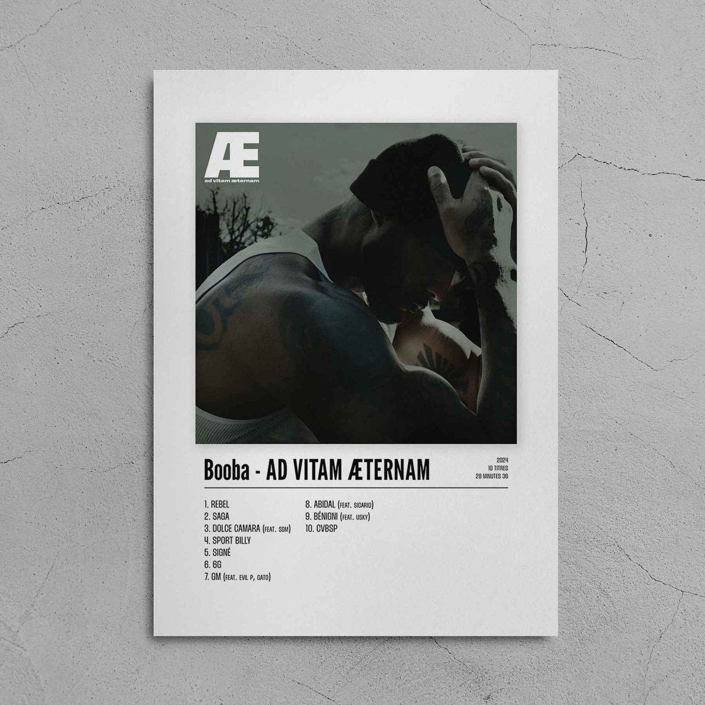 Poster Booba - AD VITAM ÆTERNAM - #1 - Top Frame