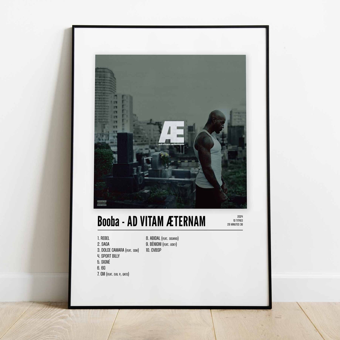 Poster Booba - AD VITAM ÆTERNAM - #2 - Top Frame