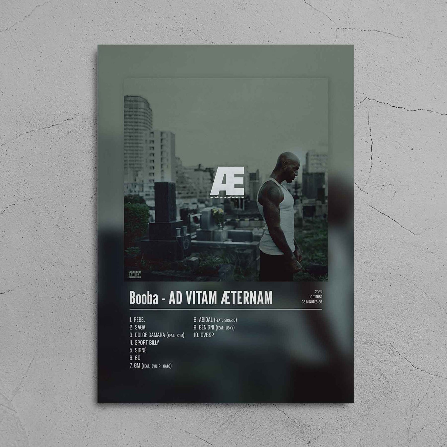 Poster Booba - AD VITAM ÆTERNAM - #2 - Top Frame