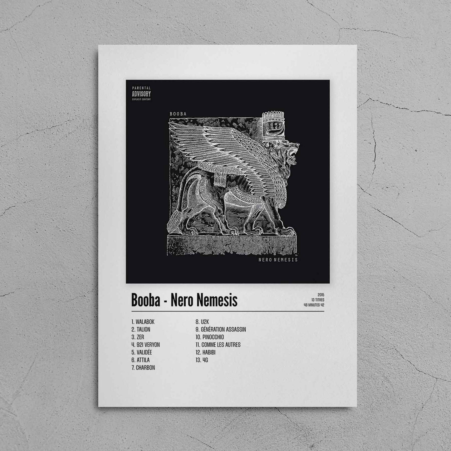 Poster Booba - Nero Nemesis - Top Frame