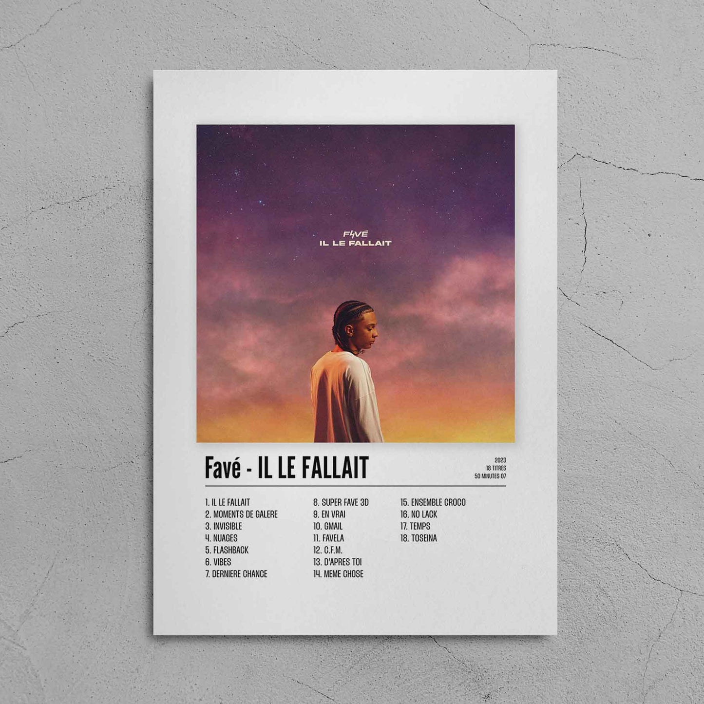 Poster Favé - IL LE FALLAIT - Top Frame