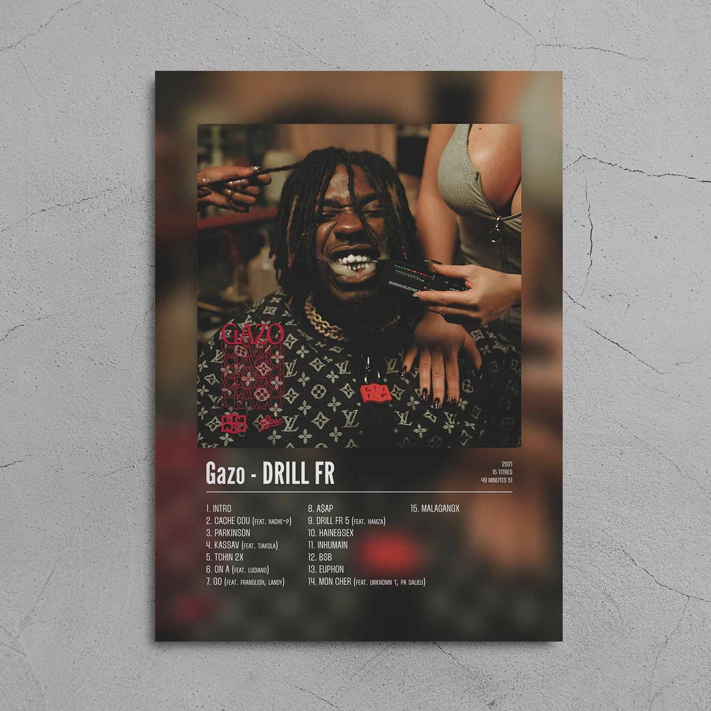 Poster Gazo - DRILL FR - Top Frame