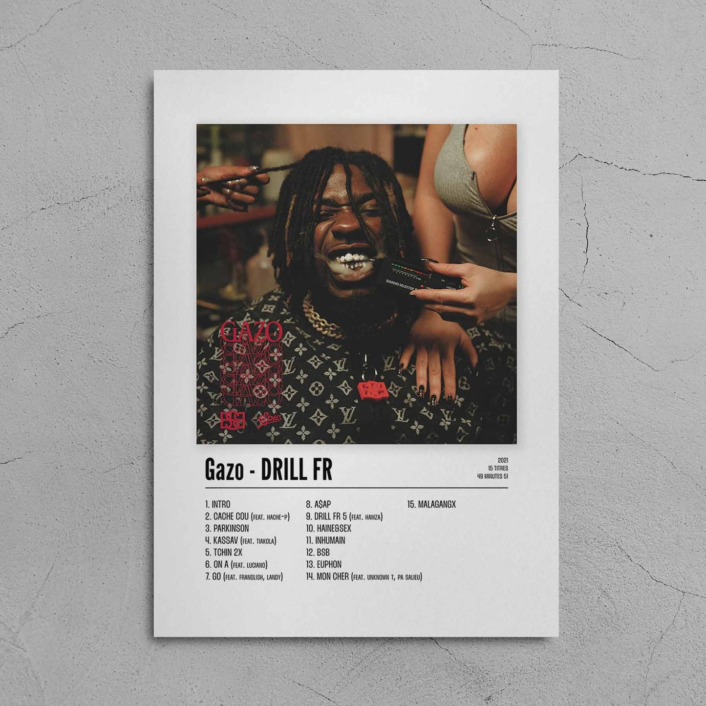 Poster Gazo - DRILL FR - Top Frame