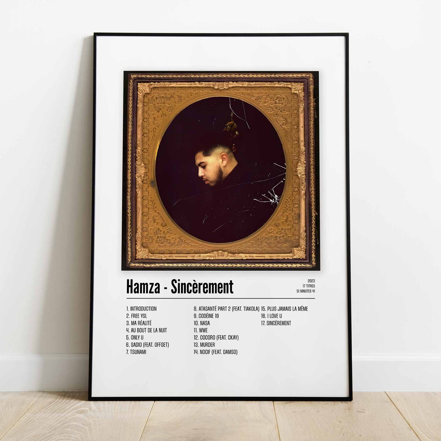 Poster Hamza - Sincèrement - Top Frame