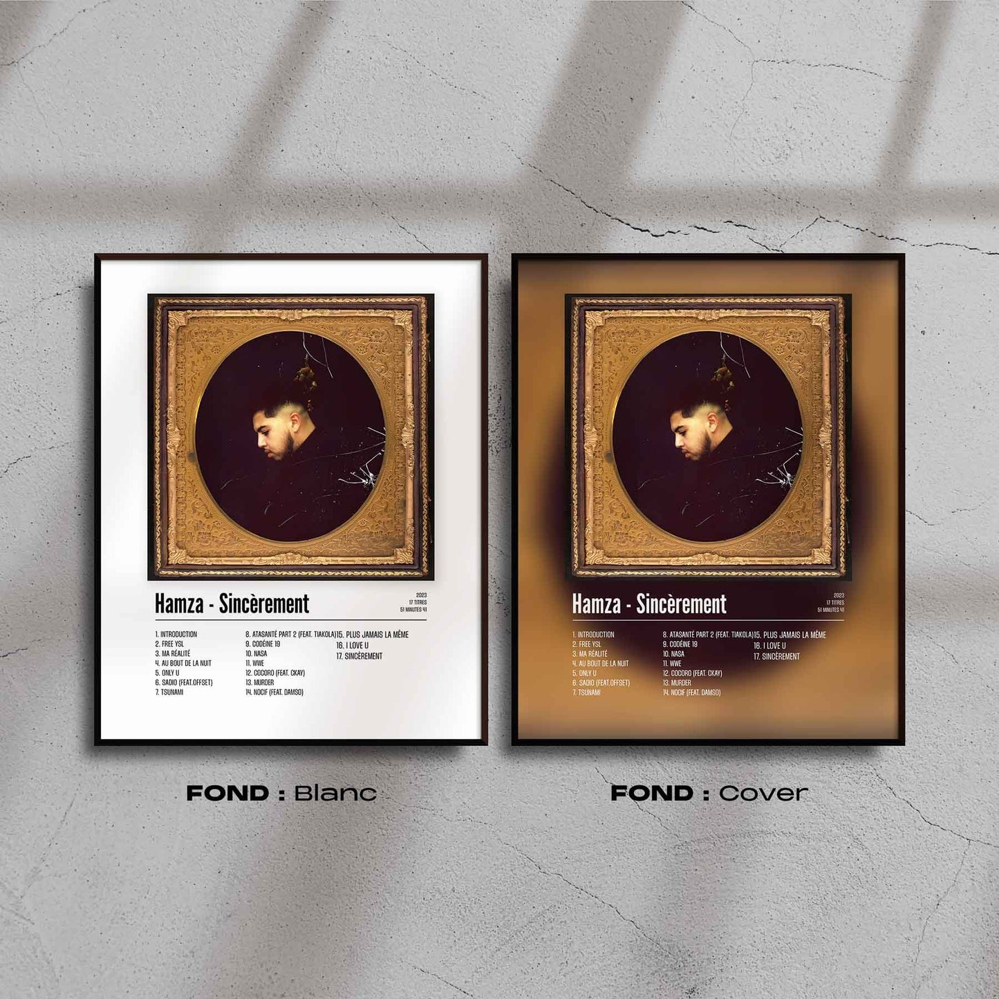 Poster Hamza - Sincèrement - Top Frame