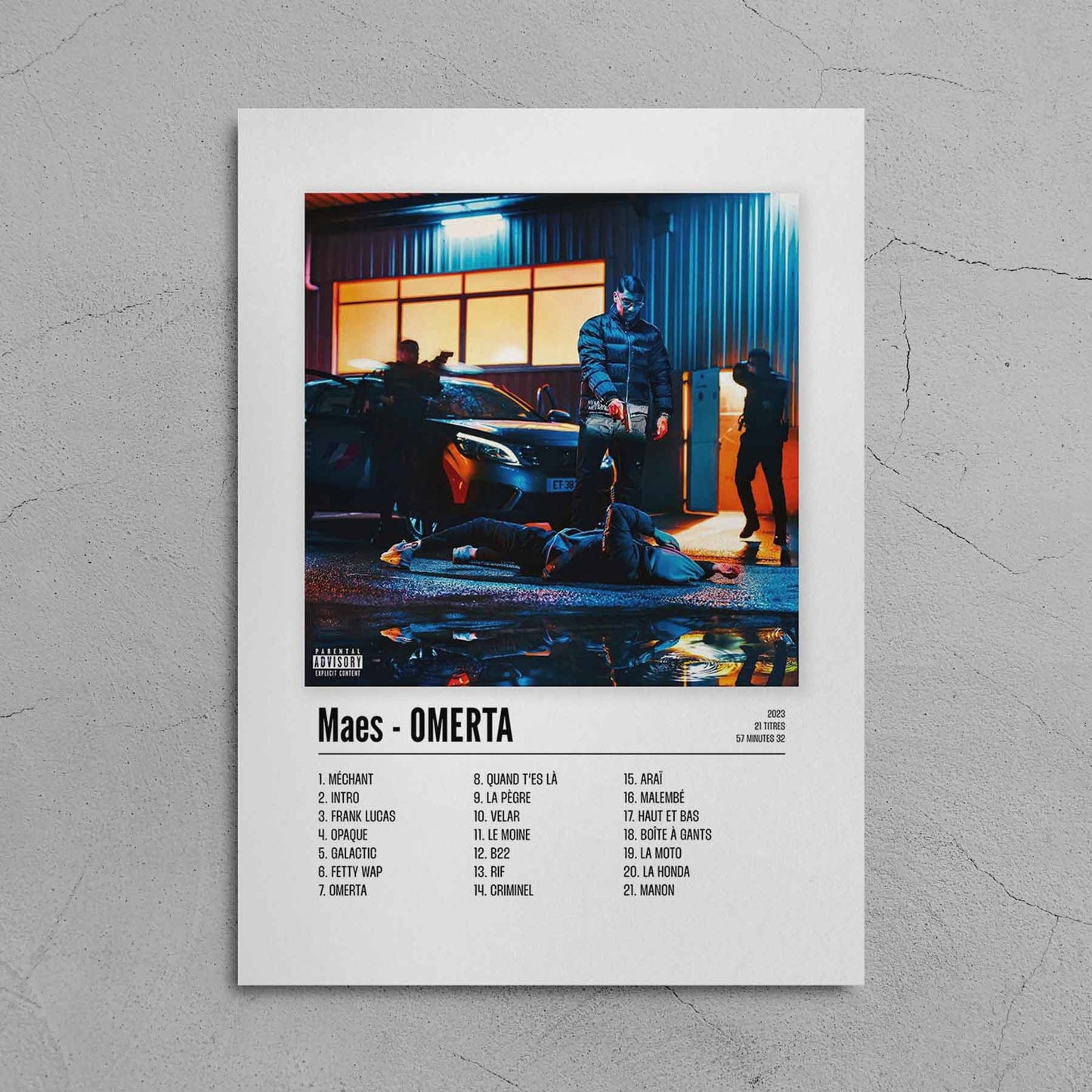 Poster Maes - OMERTA - Top Frame