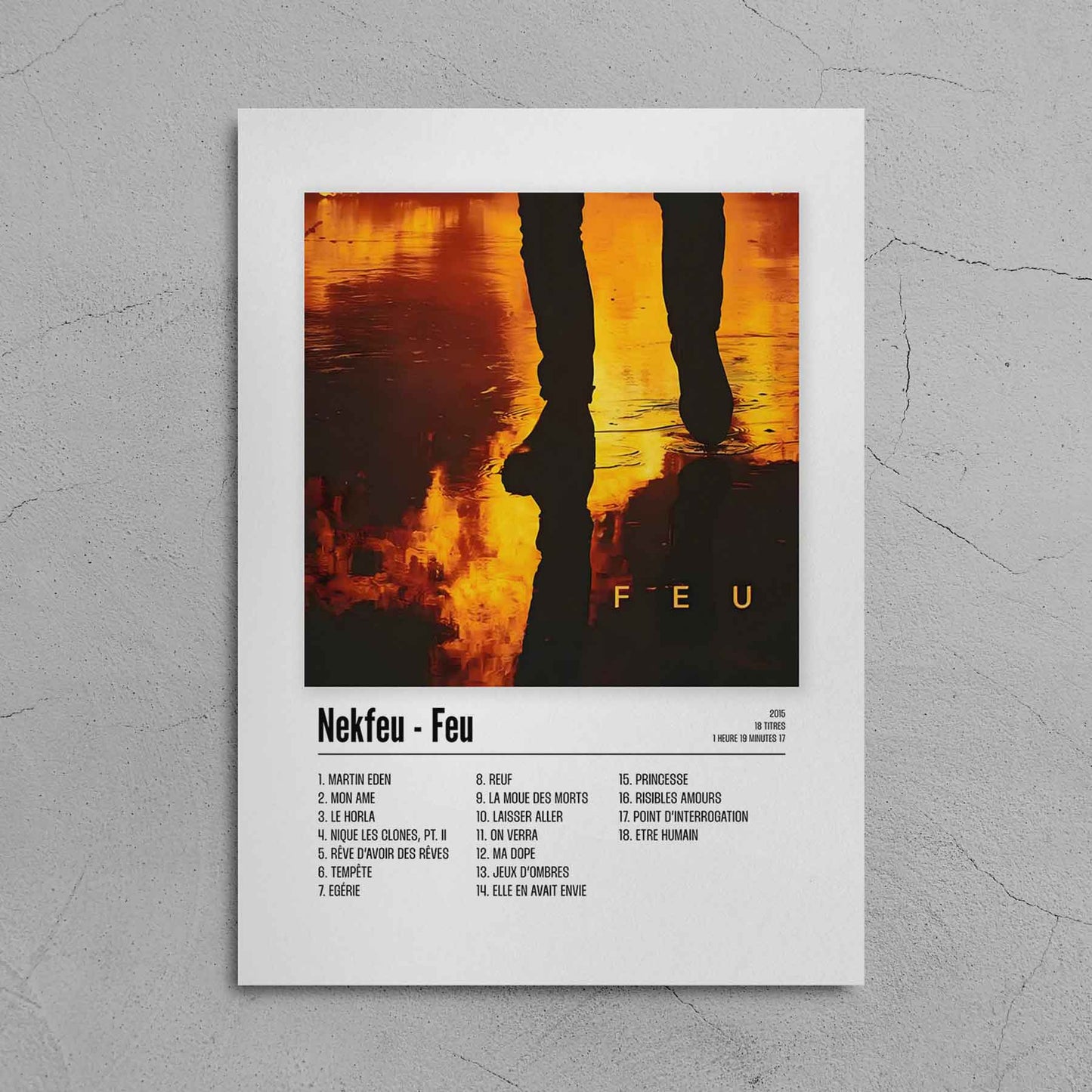 Poster Nekfeu - Feu - Top Frame