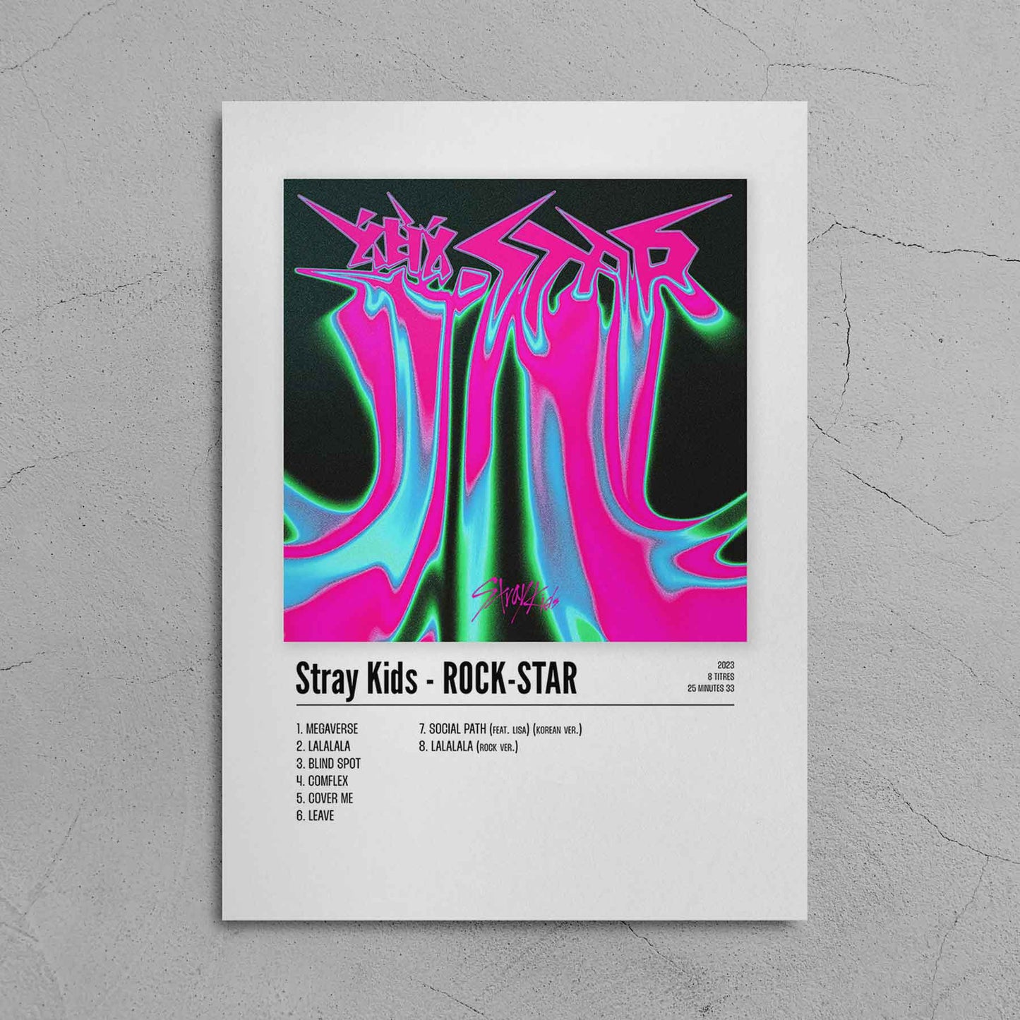 Poster Stray Kids - ROCK - STAR - Top Frame