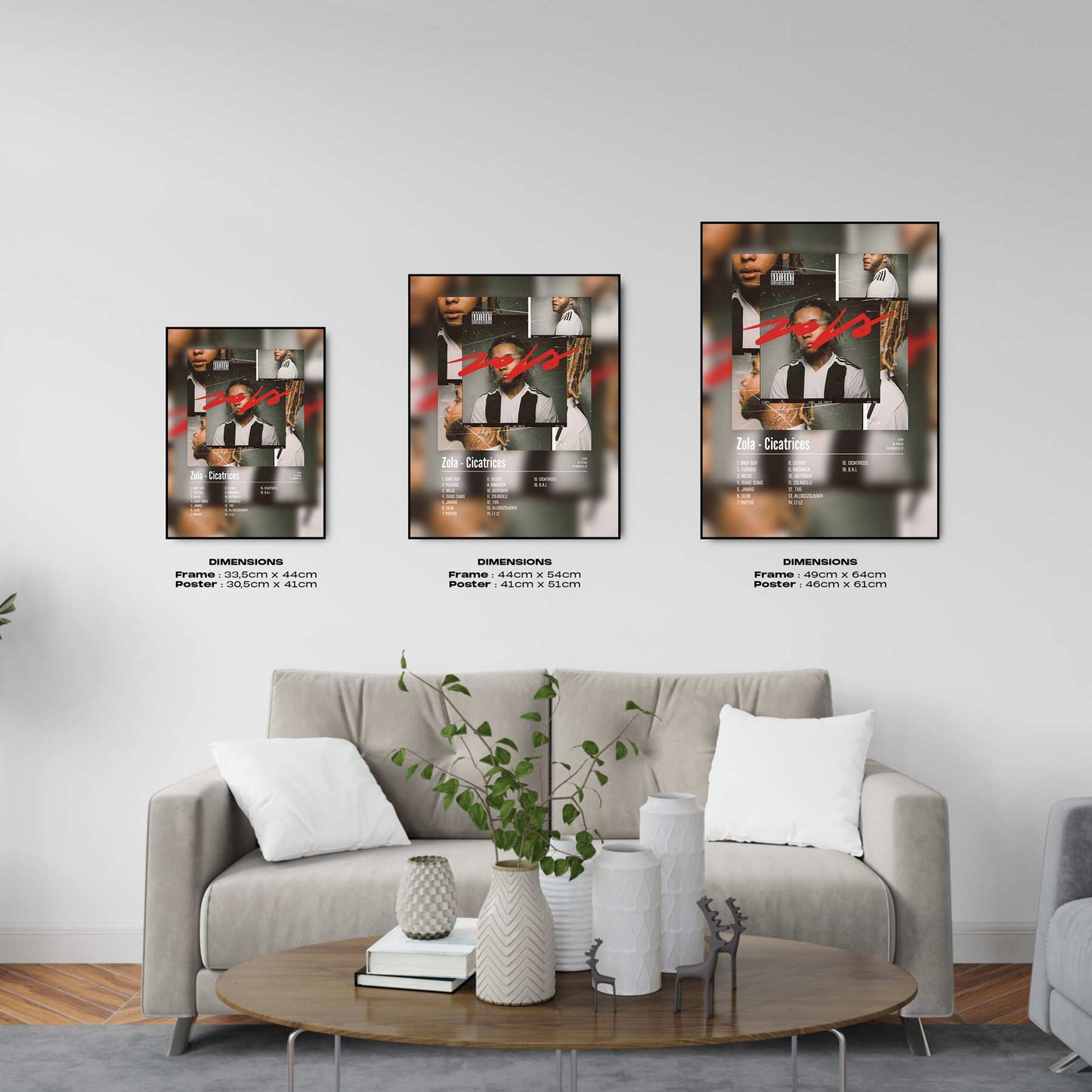 Poster Zola - Cicatrices - Top Frame