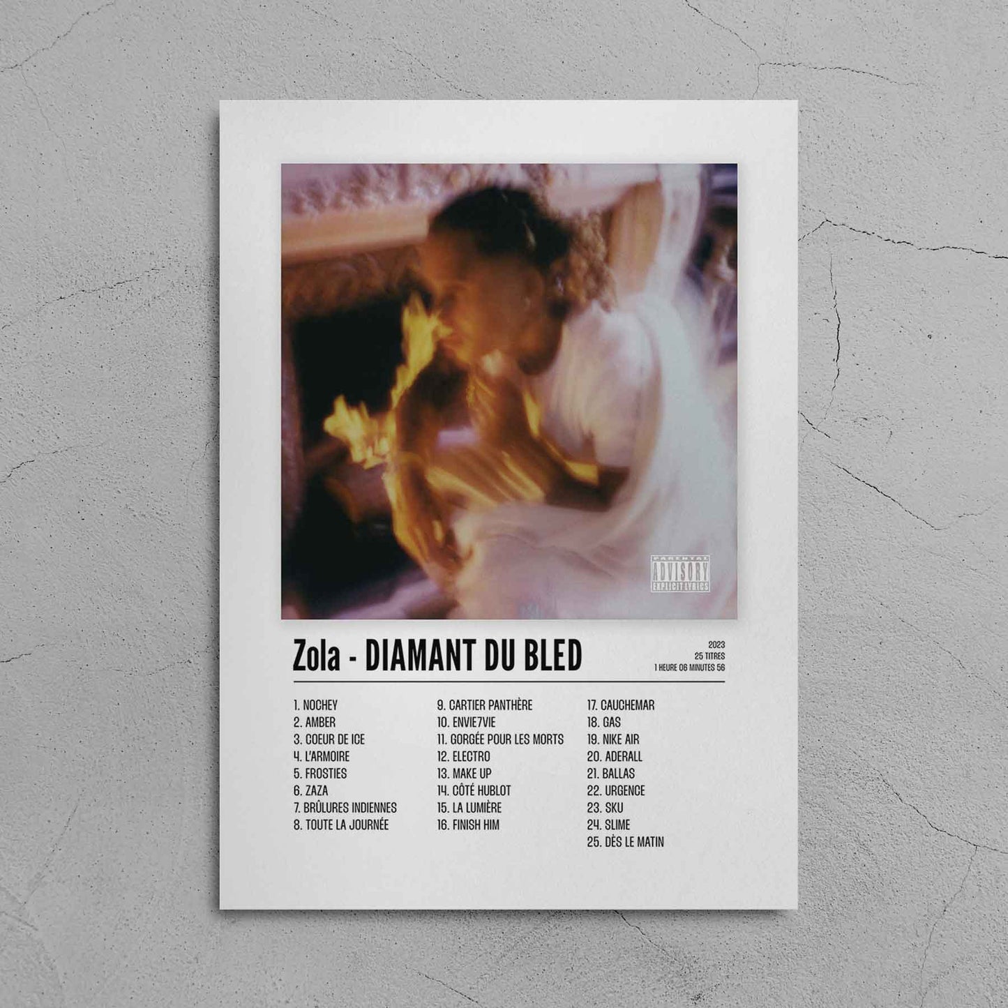 Poster Zola - DIAMANT DU BLED - Top Frame