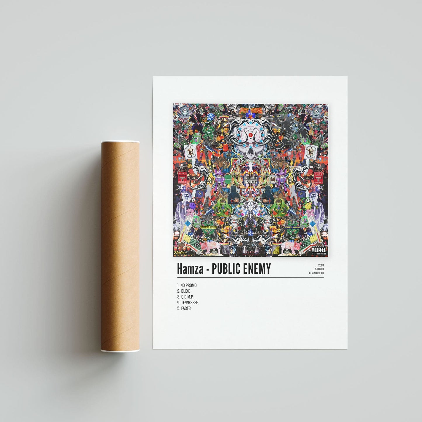 Poster Hamza - PUBLIC ENEMY
