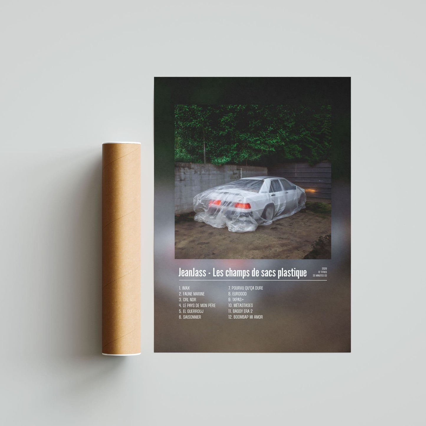 Poster JeanJass - Les champs de sacs plastique