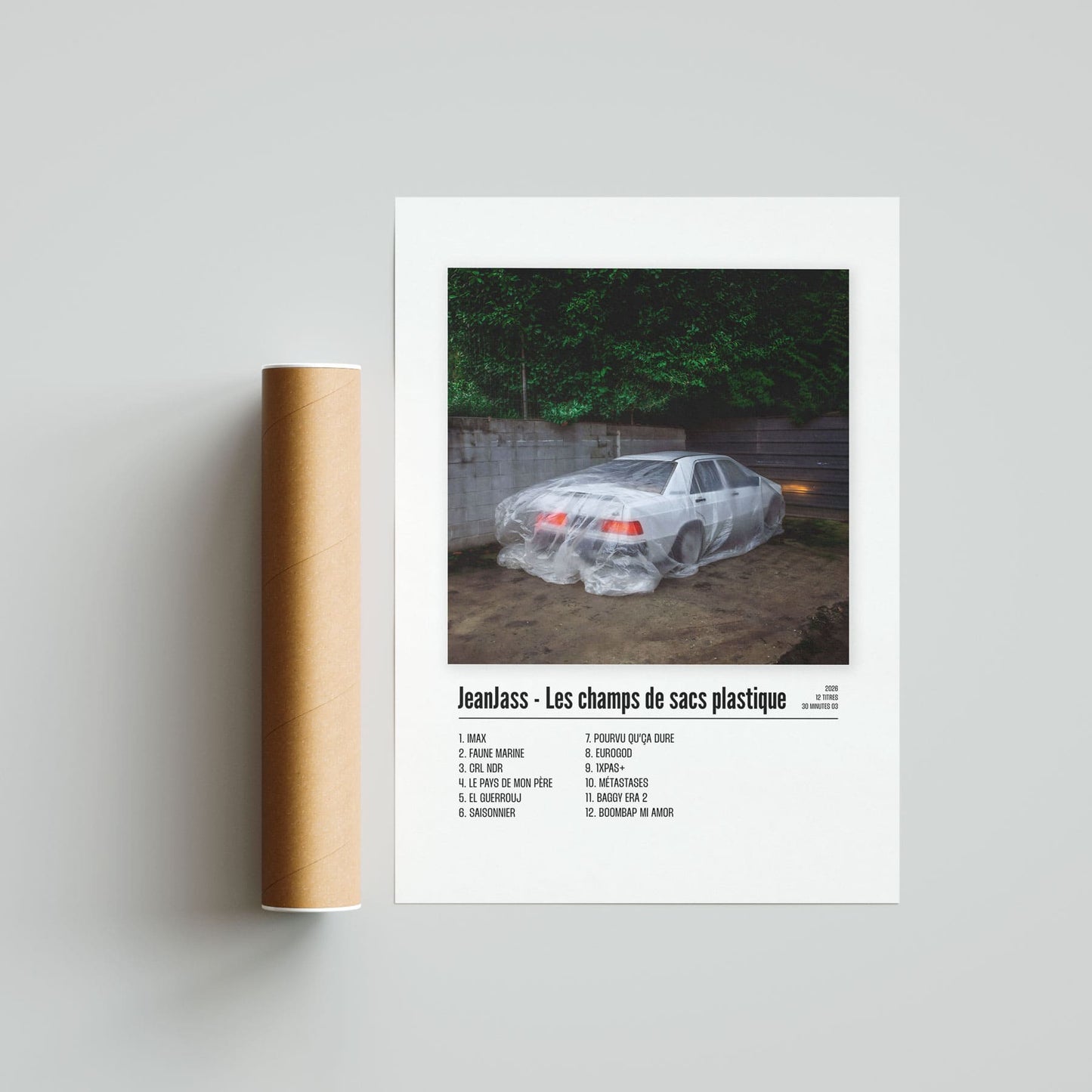 Poster JeanJass - Les champs de sacs plastique