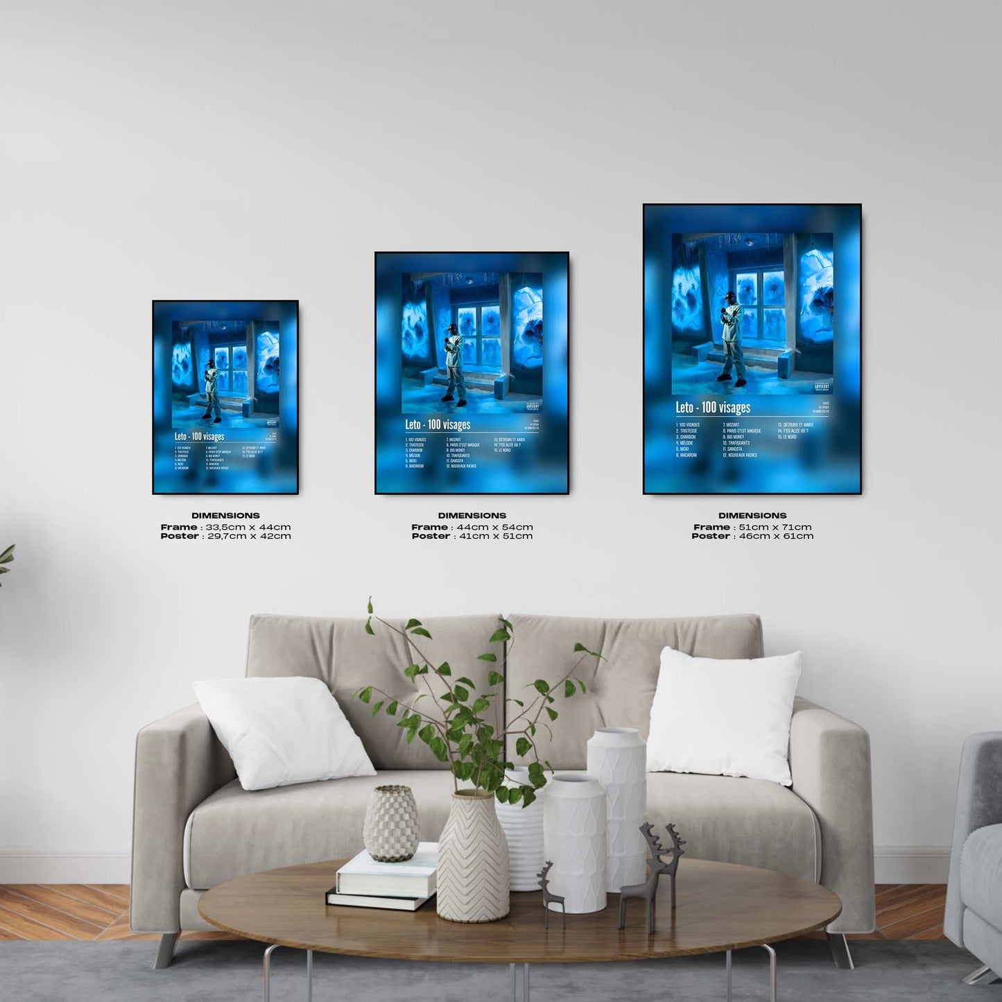 Poster Leto - 100 visages