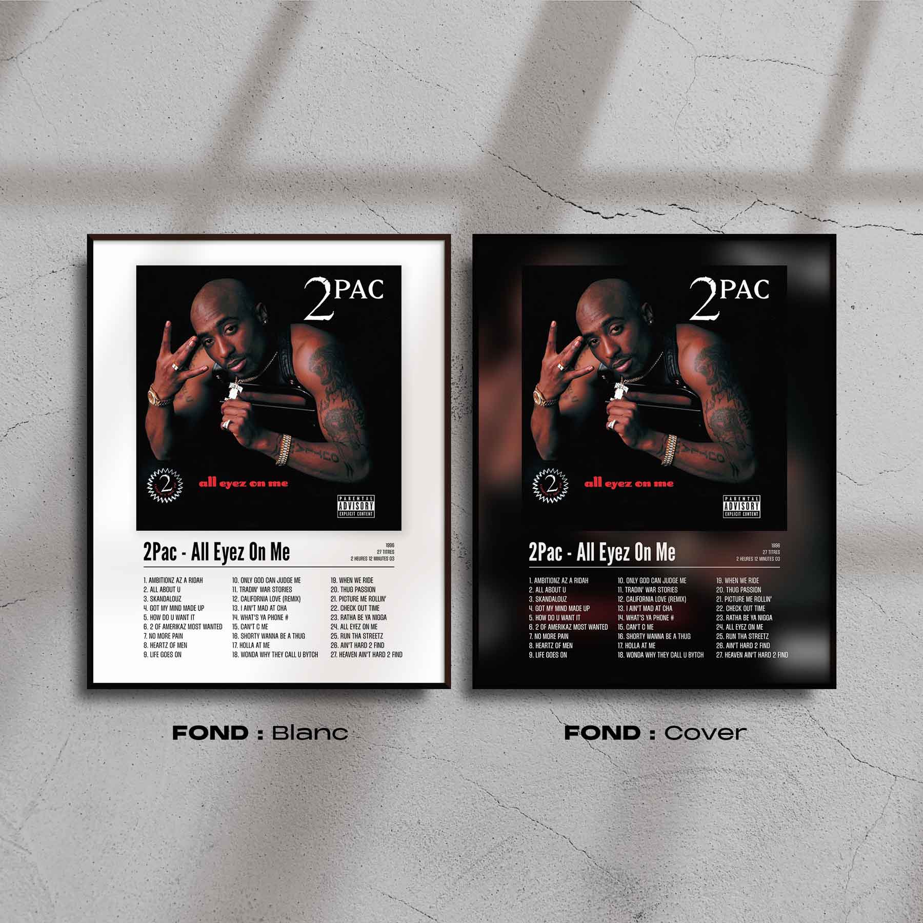 Poster 2Pac - All Eyez On Me - Top Frame