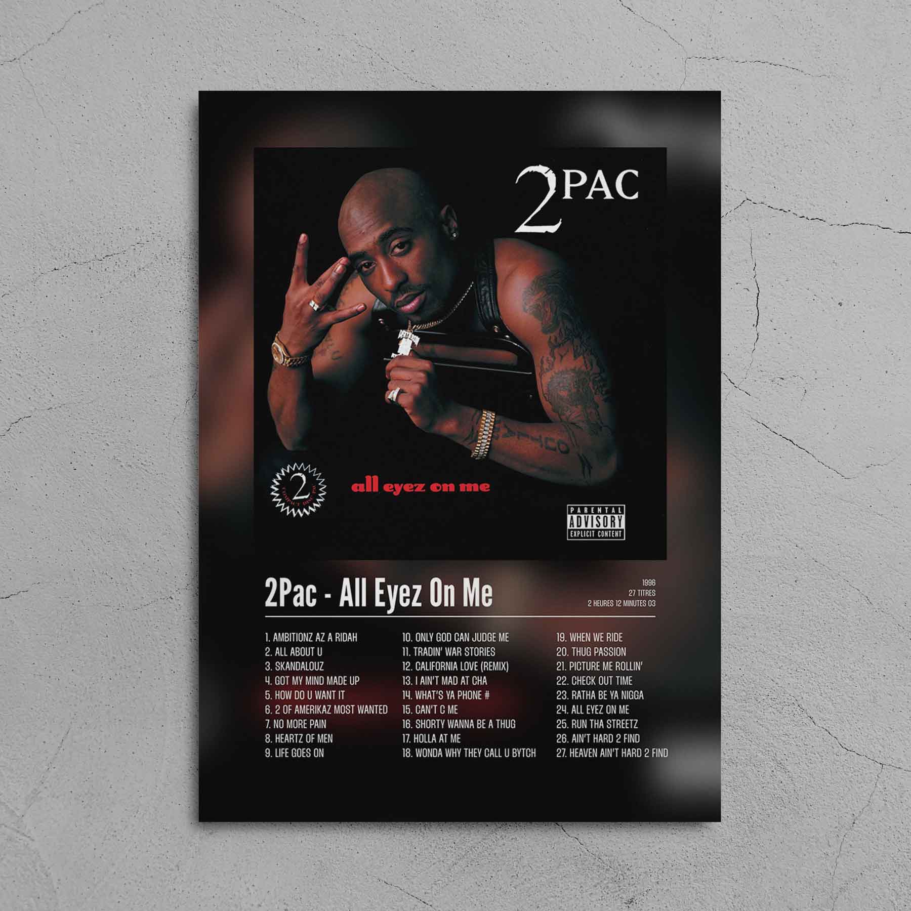 Poster 2Pac - All Eyez On Me - Top Frame