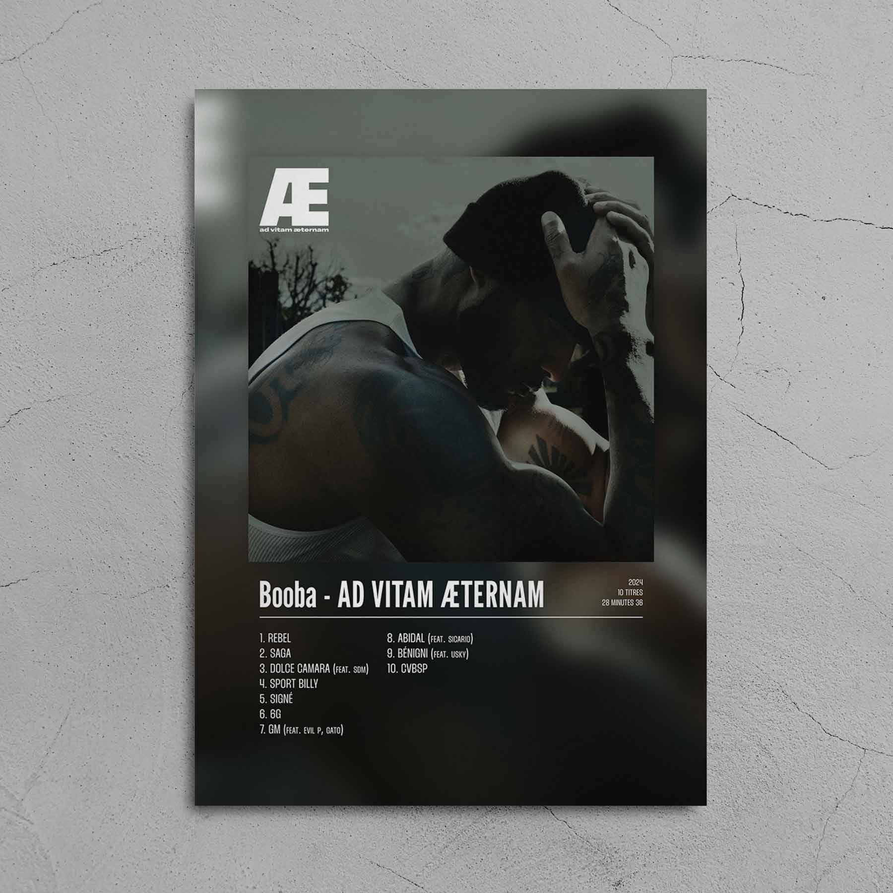 Poster Booba - AD VITAM ÆTERNAM - #1 - Top Frame