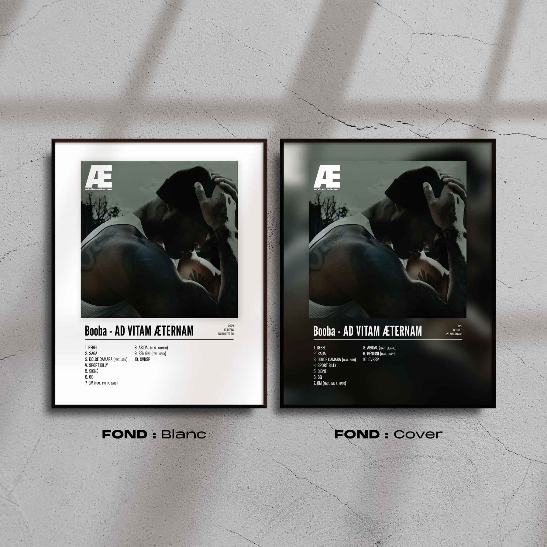 Poster Booba - AD VITAM ÆTERNAM - #1 - Top Frame
