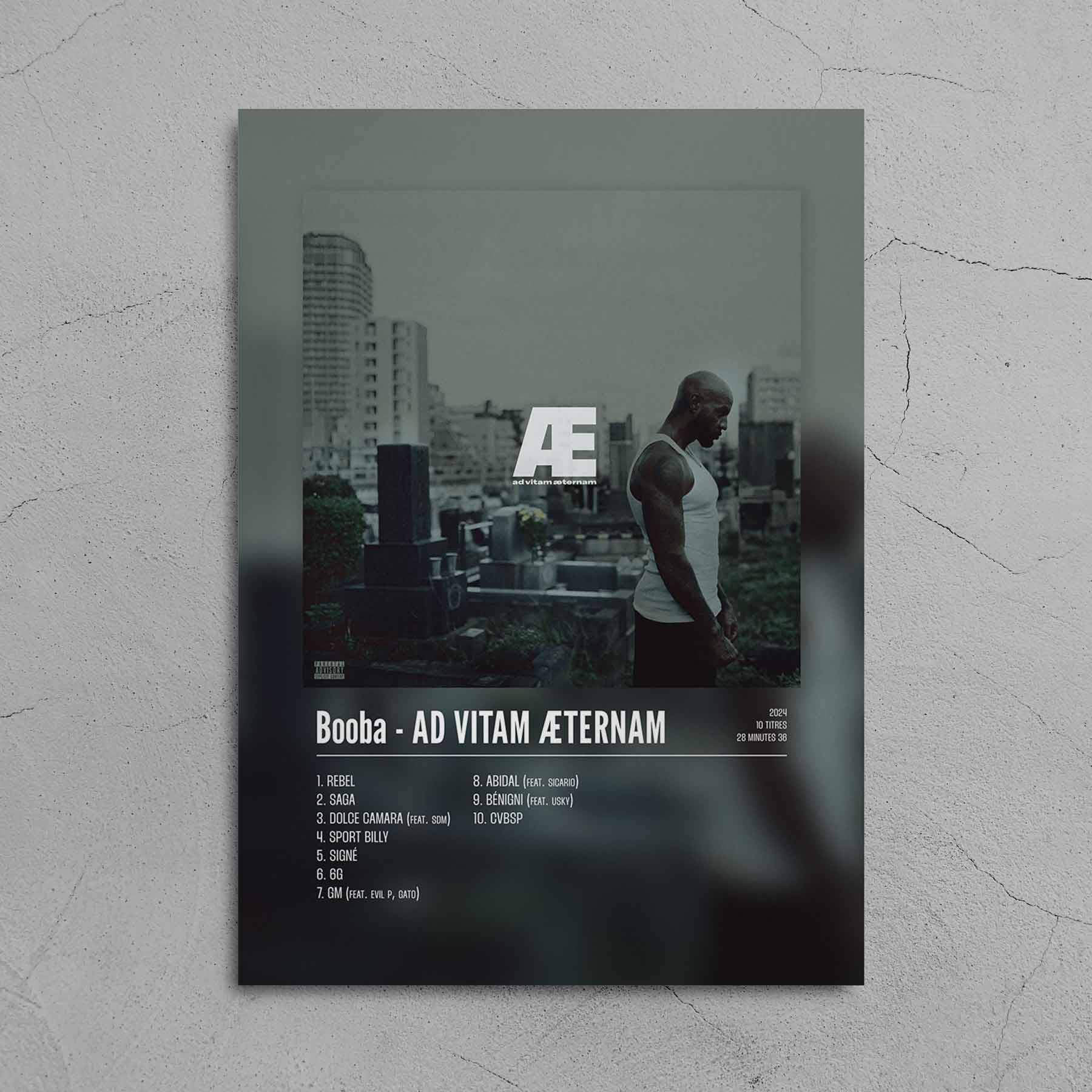 Poster Booba - AD VITAM ÆTERNAM - #2 - Top Frame