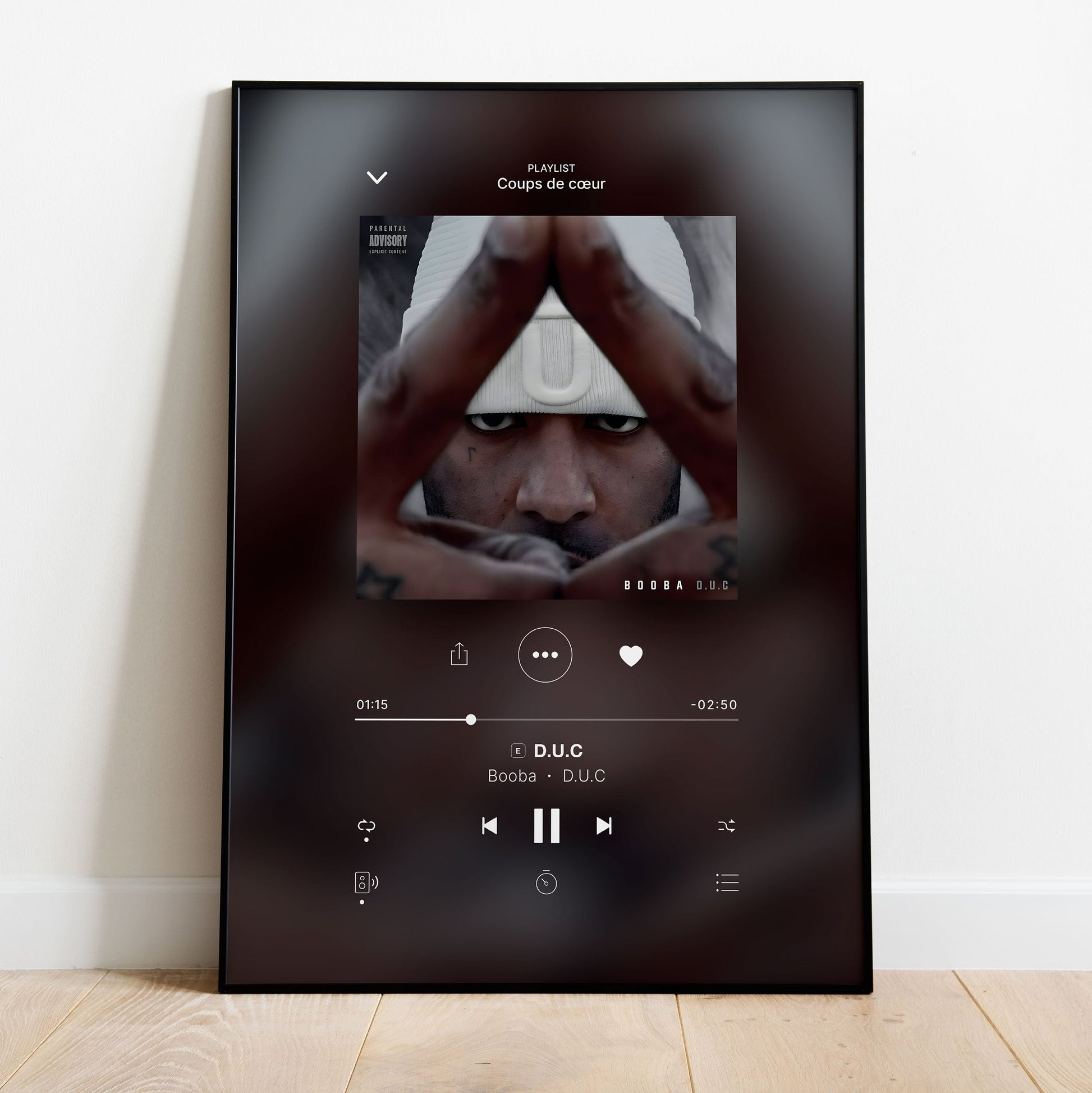 Poster Booba - D.U.C - Top Frame