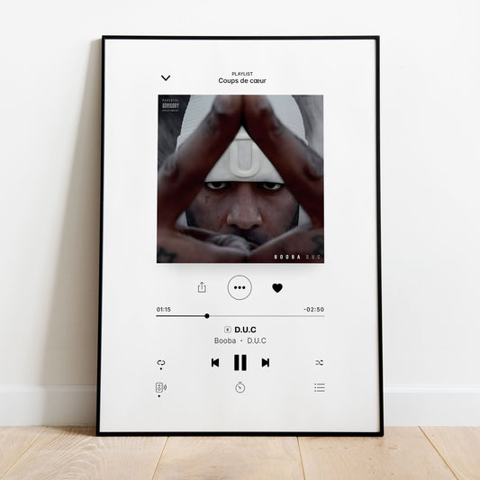 Poster Booba - D.U.C - Top Frame