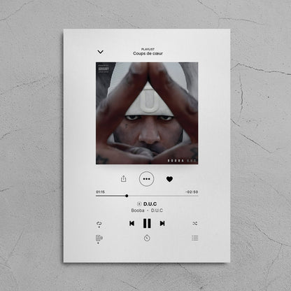 Poster Booba - D.U.C - Top Frame