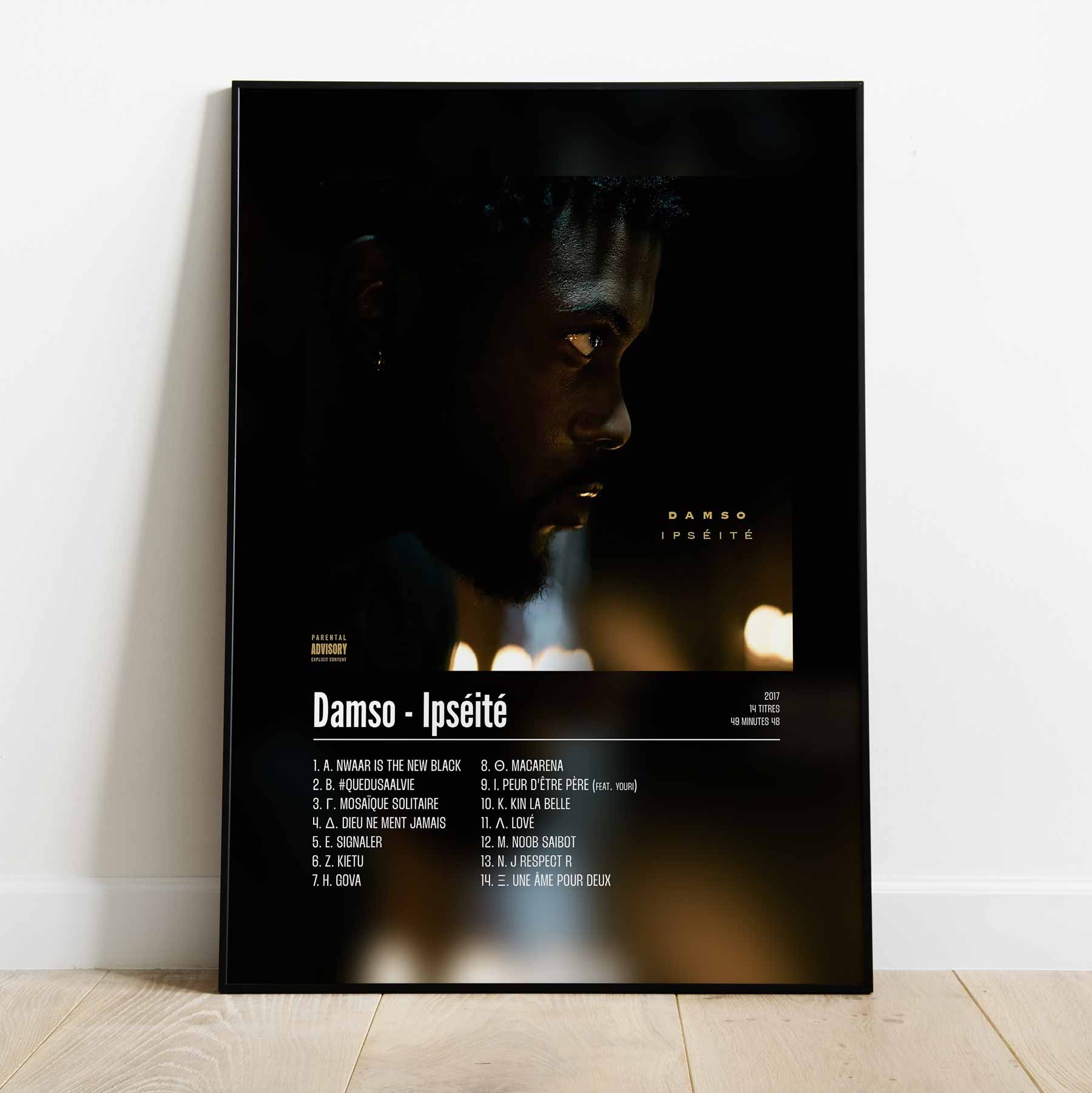 Poster Damso - Ipséité - Top Frame
