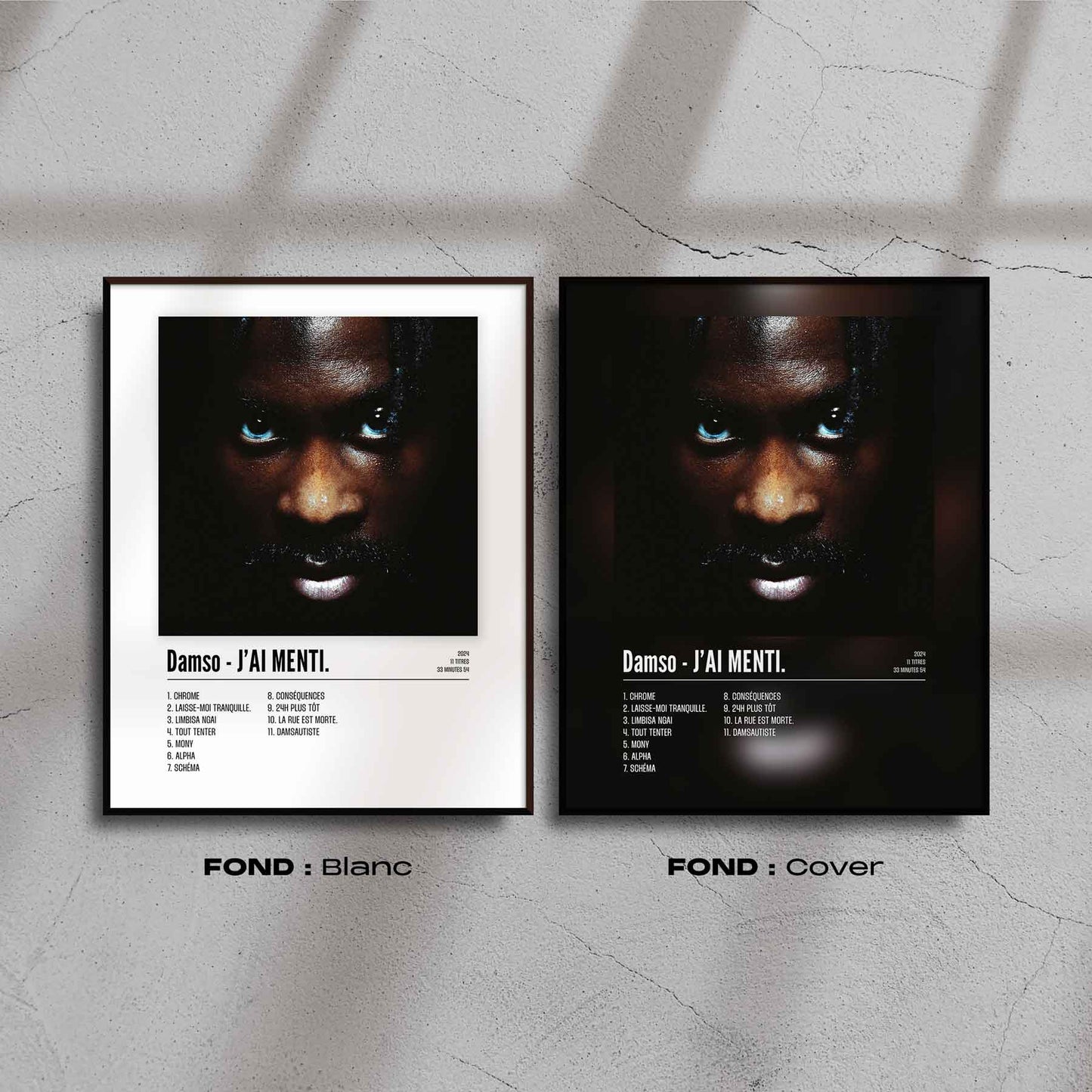 Poster Damso - J'AI MENTI. - Top Frame