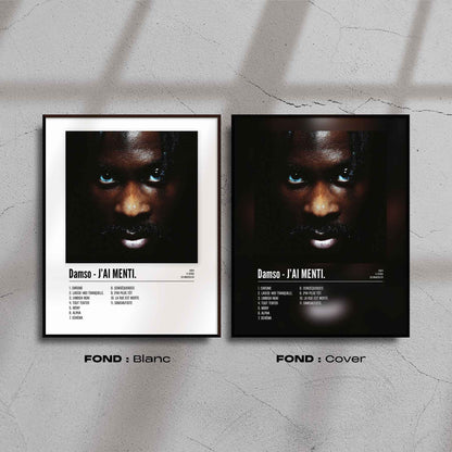 Poster Damso - J'AI MENTI. - Top Frame