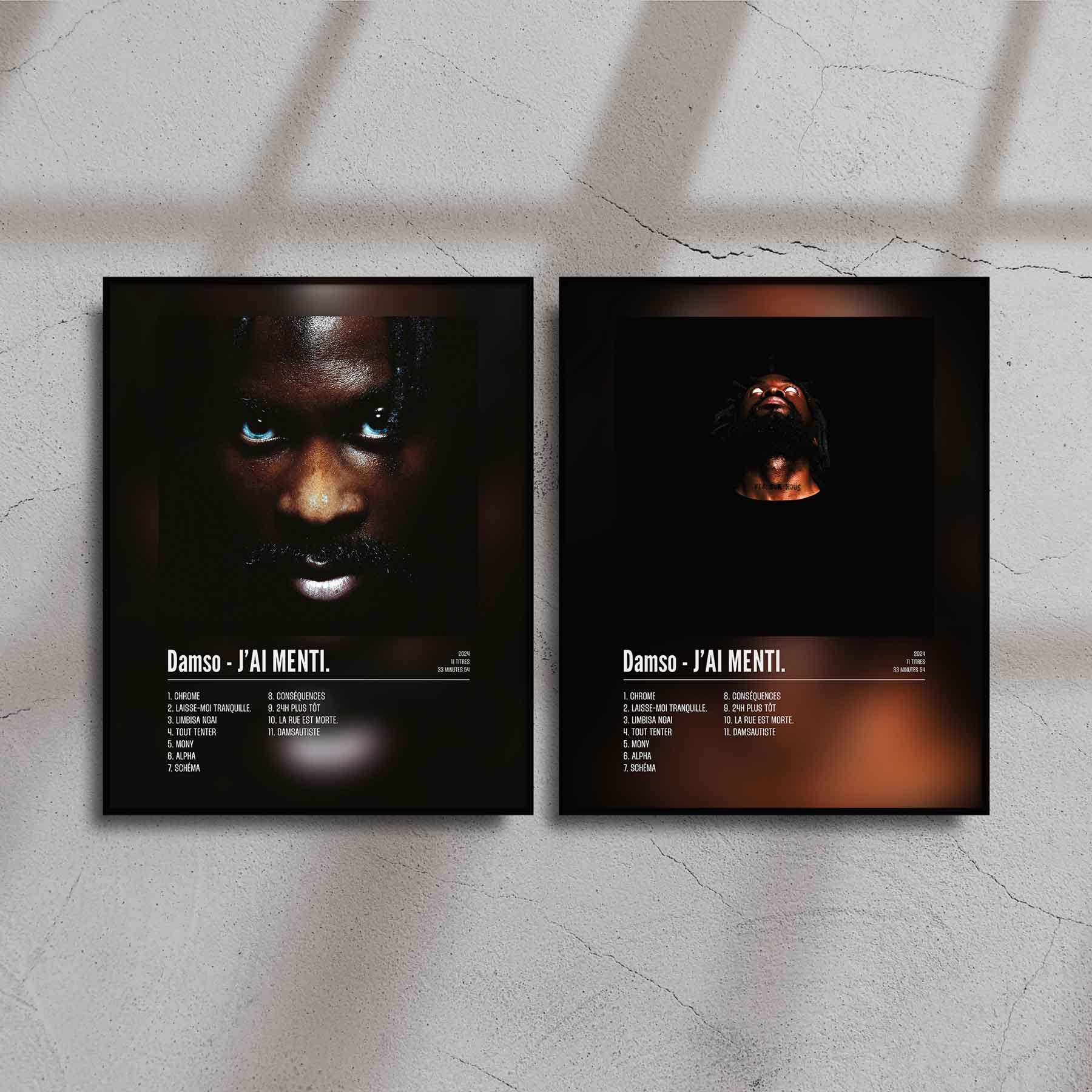 Poster Damso - J'AI MENTI. - Top Frame