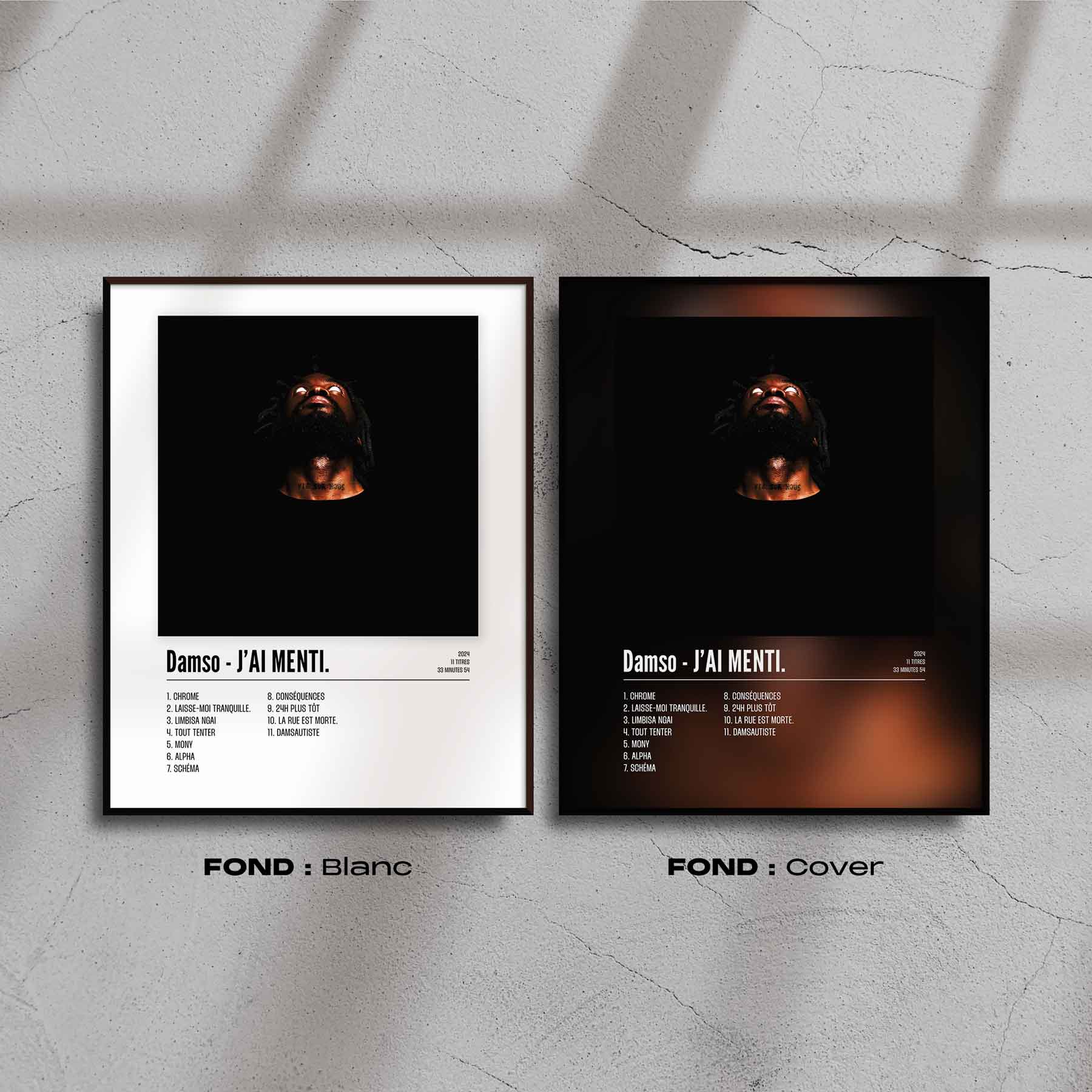Poster Damso - J'AI MENTI. - Top Frame
