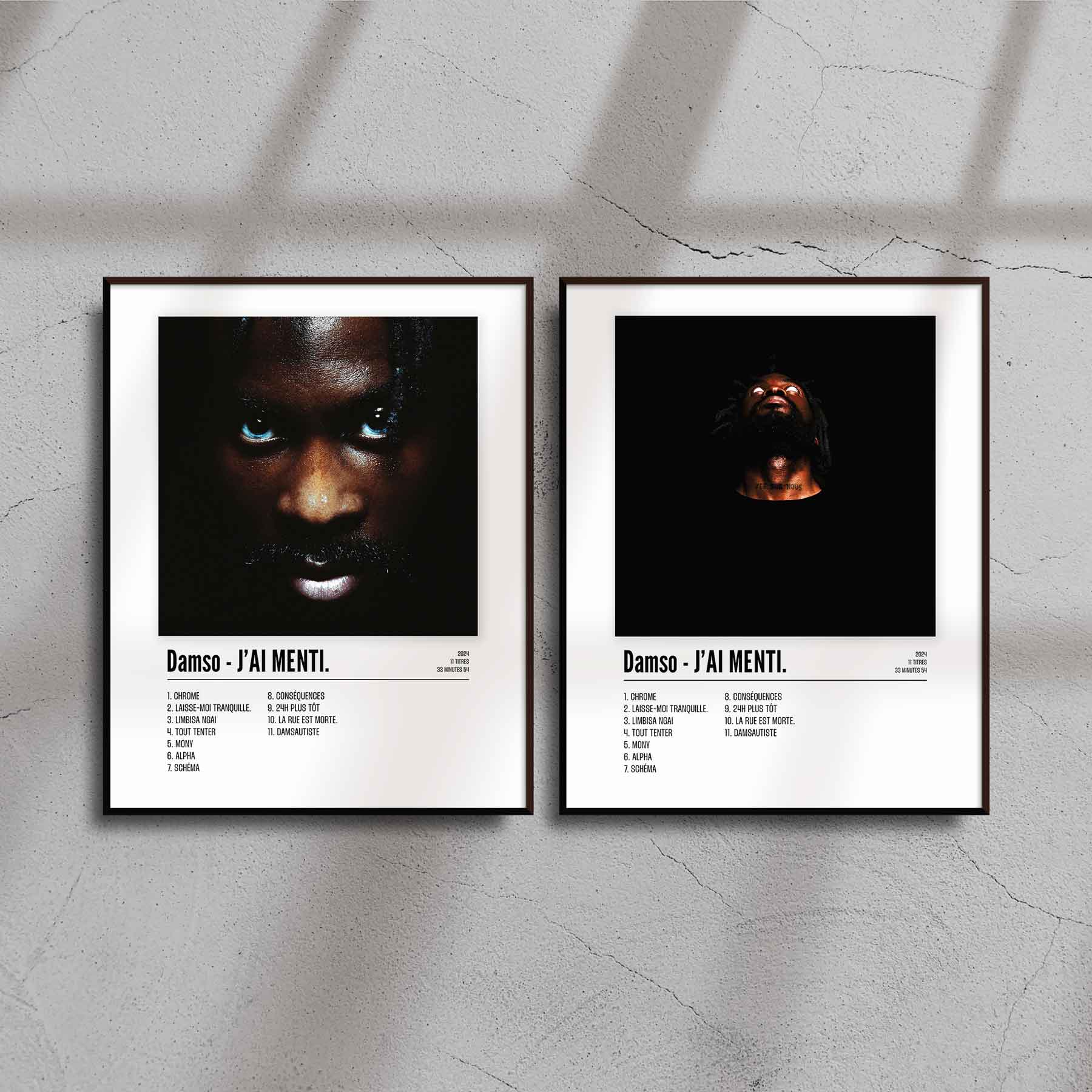 Poster Damso - J'AI MENTI. - Top Frame