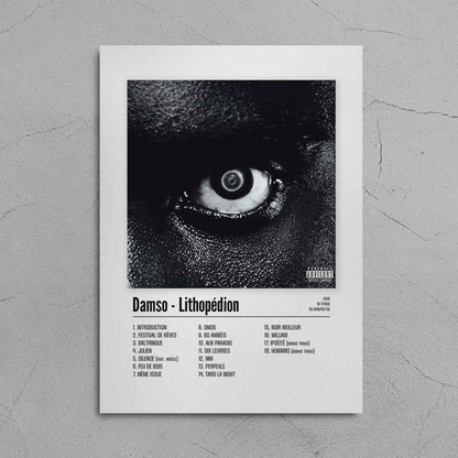 Poster Damso - Lithopédion - Top Frame