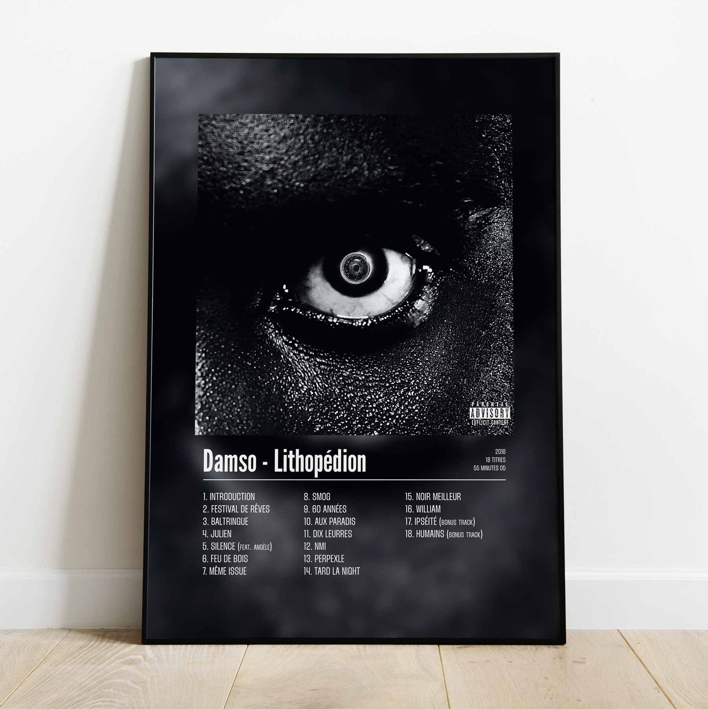 Poster Damso - Lithopédion - Top Frame