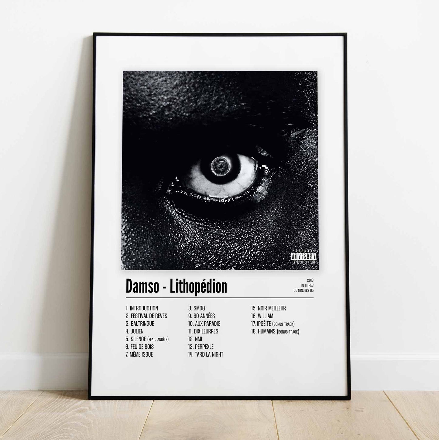 Poster Damso - Lithopédion - Top Frame
