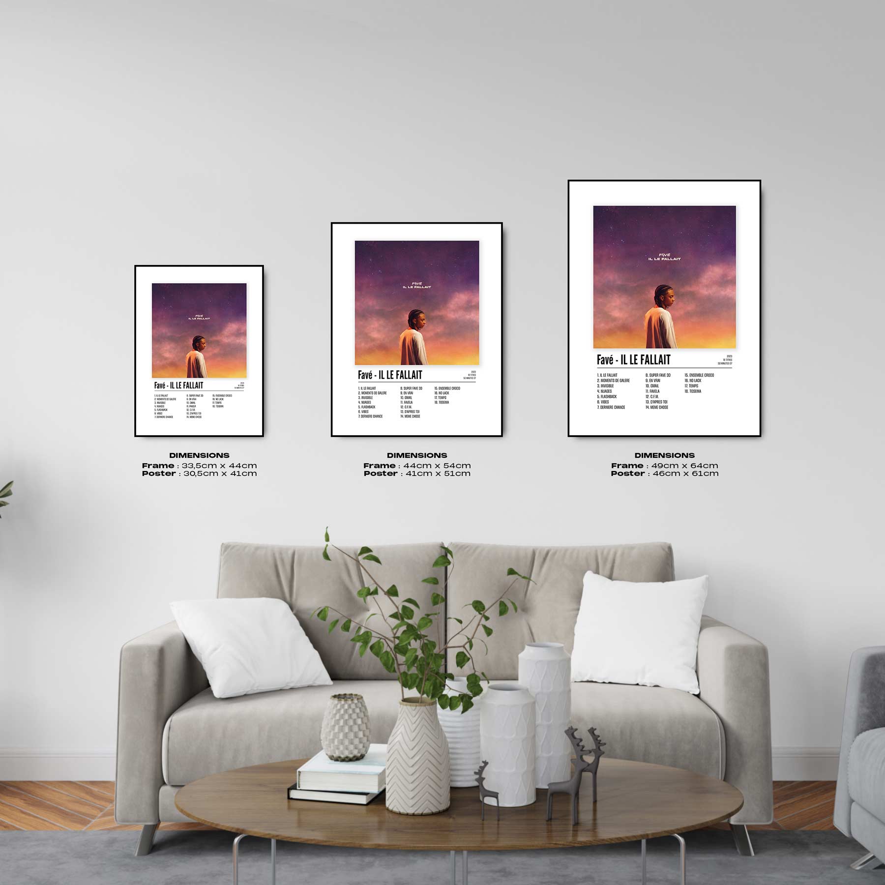 Poster Favé - IL LE FALLAIT - Top Frame