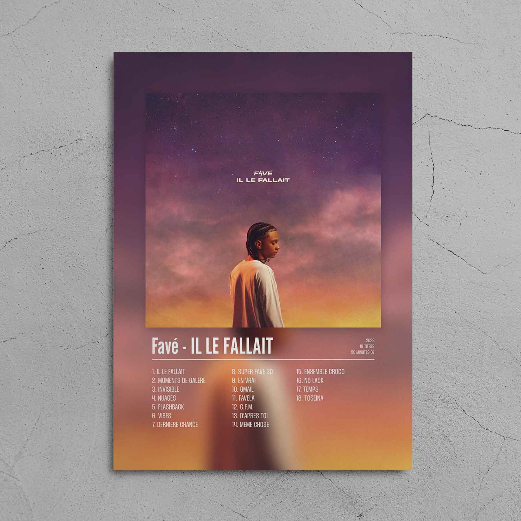 Poster Favé - IL LE FALLAIT - Top Frame