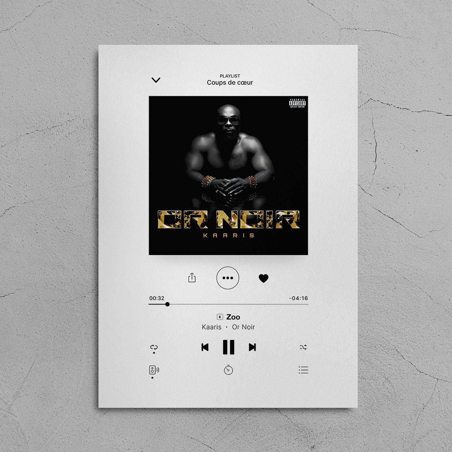 Poster Kaaris - Or Noir - Top Frame