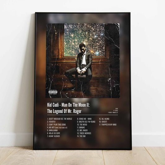Poster Kid Cudi - Man On The Moon II: The Legend Of Mr. Rager. - Top Frame
