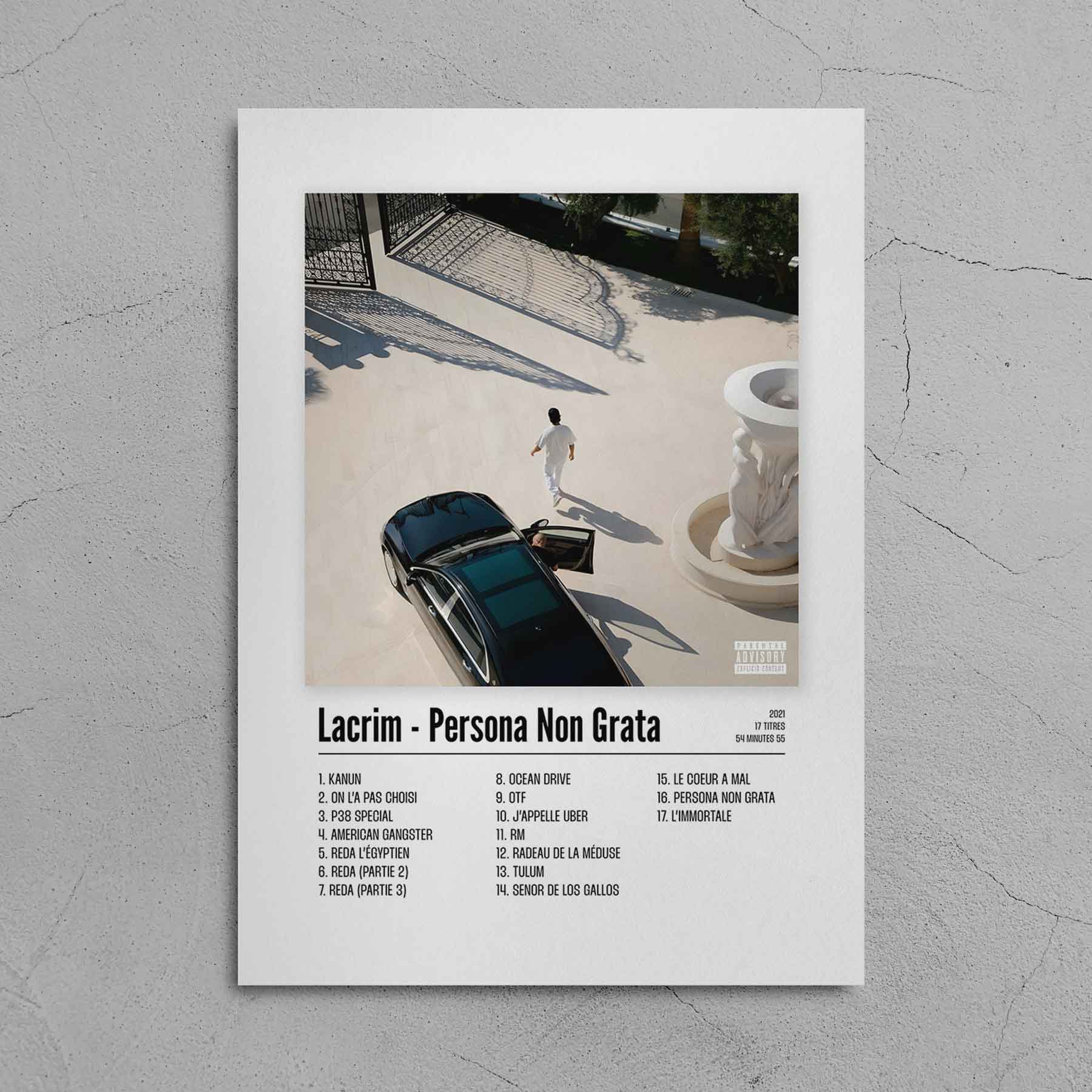 Poster Lacrim - Persona Non Grata - Top Frame