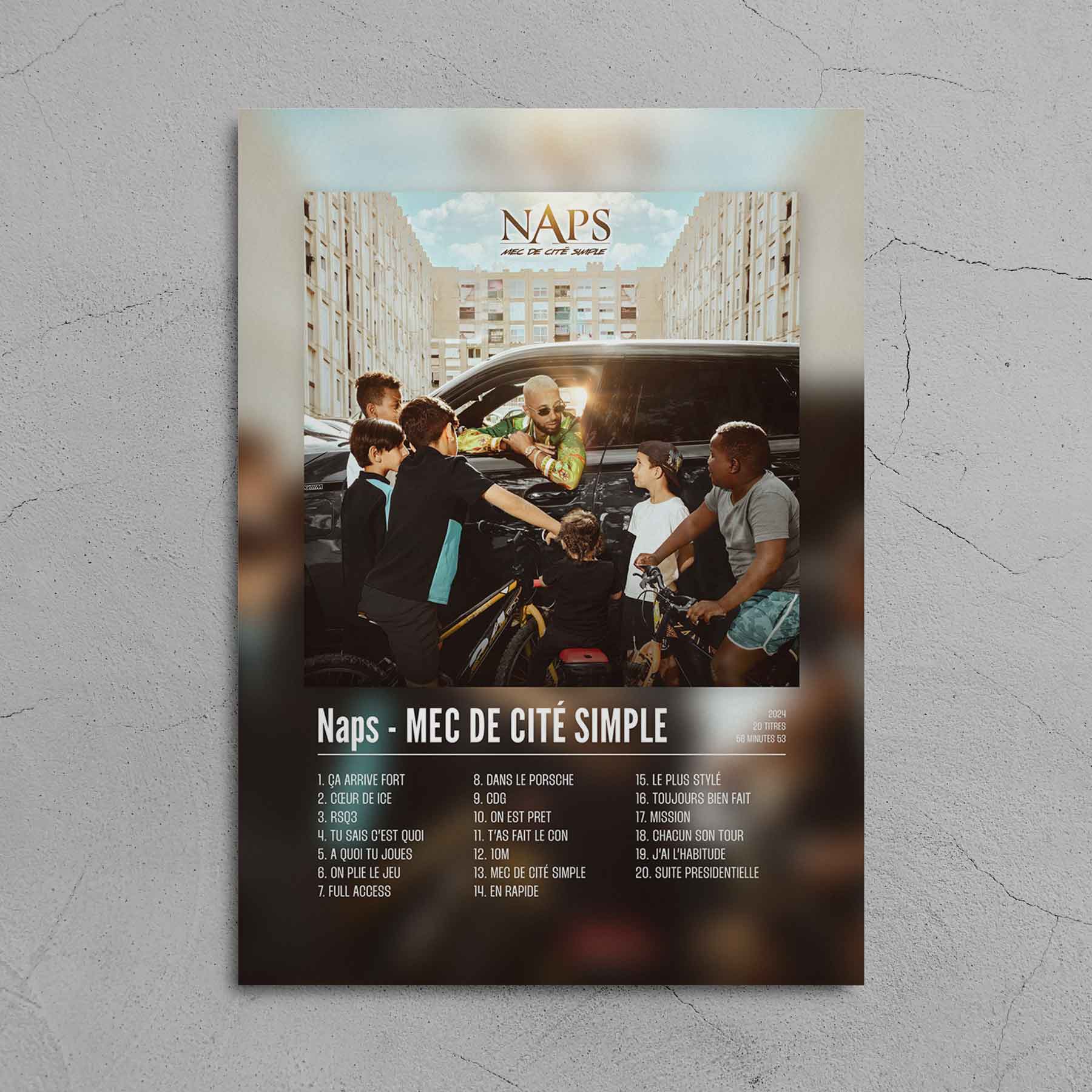 Poster Naps - MEC DE CITÉ SIMPLE - Top Frame