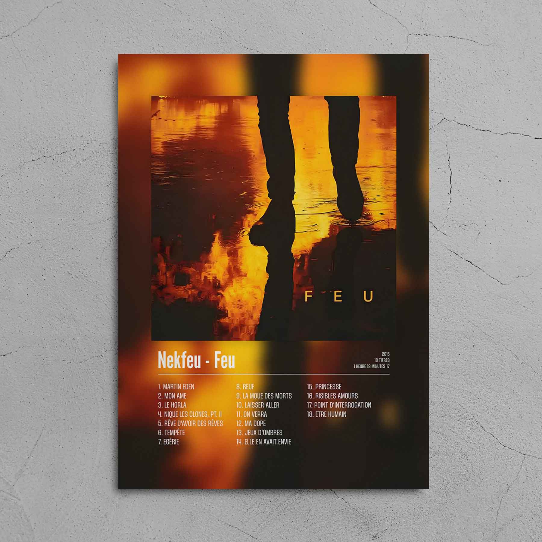 Poster Nekfeu - Feu - Top Frame