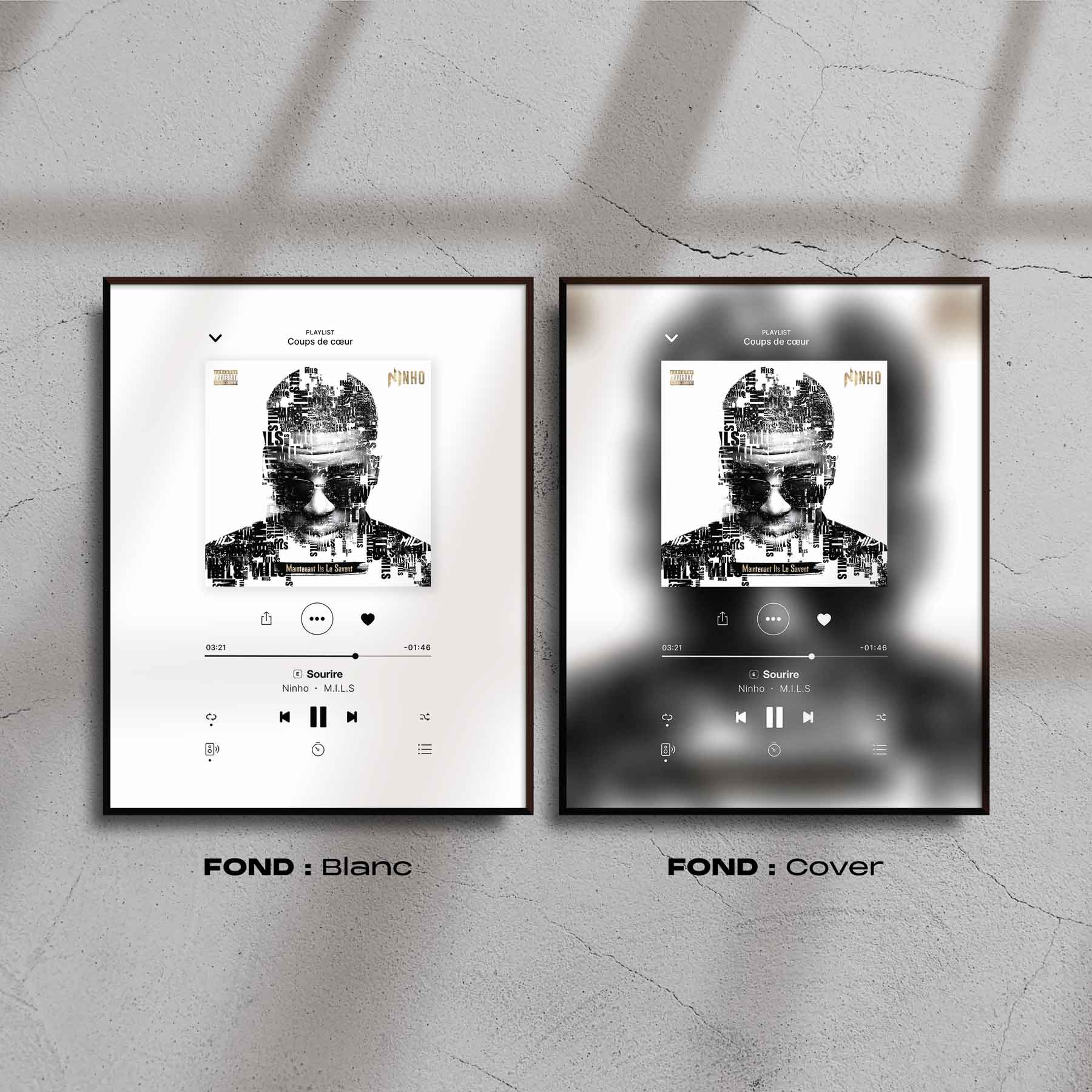Poster Ninho - M.I.L.S 2.0 - Sourire - Top Frame