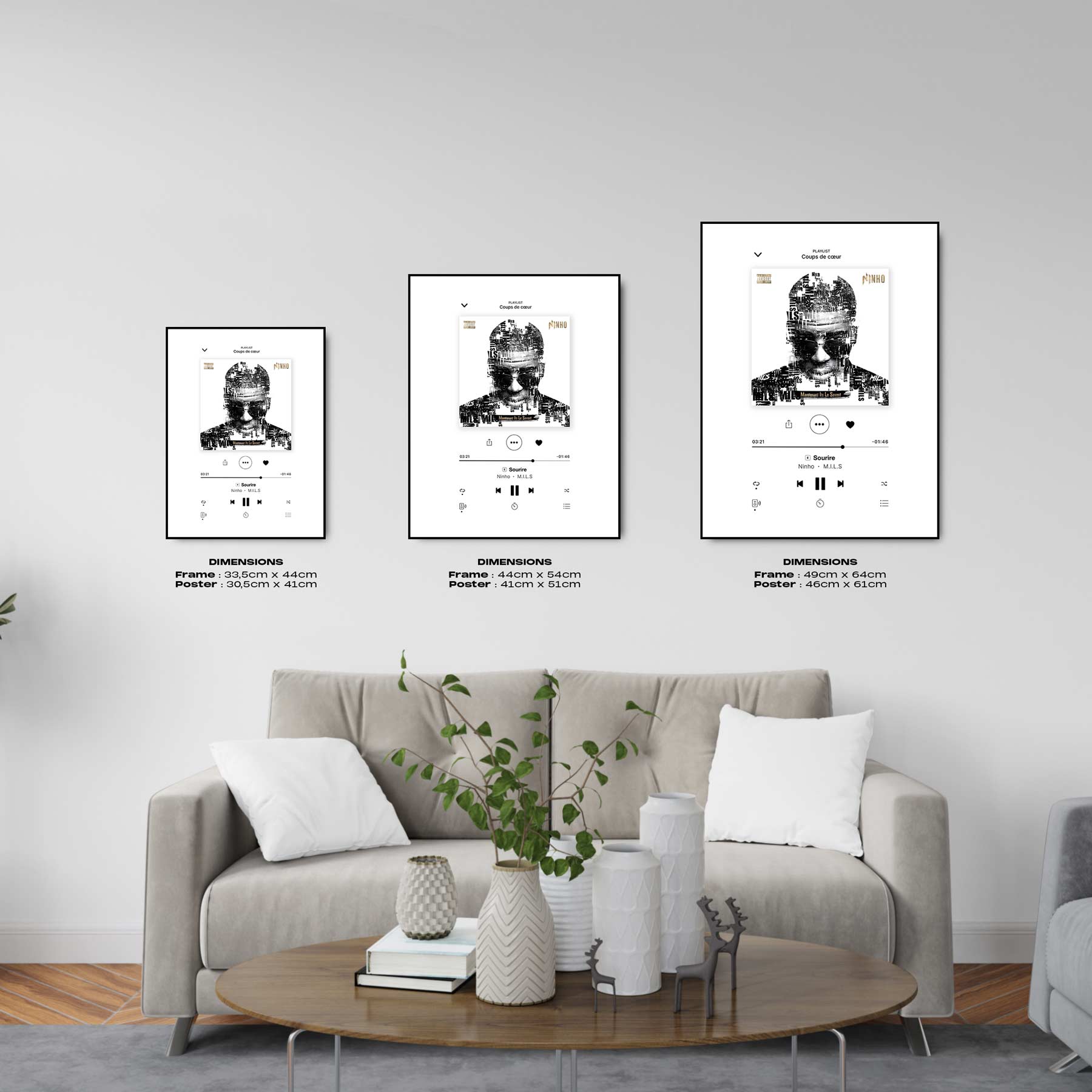 Poster Ninho - M.I.L.S 2.0 - Sourire - Top Frame
