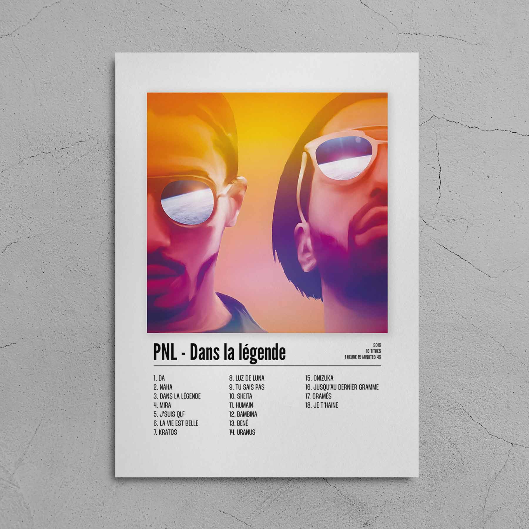 Poster PNL - Dans la légende - Top Frame