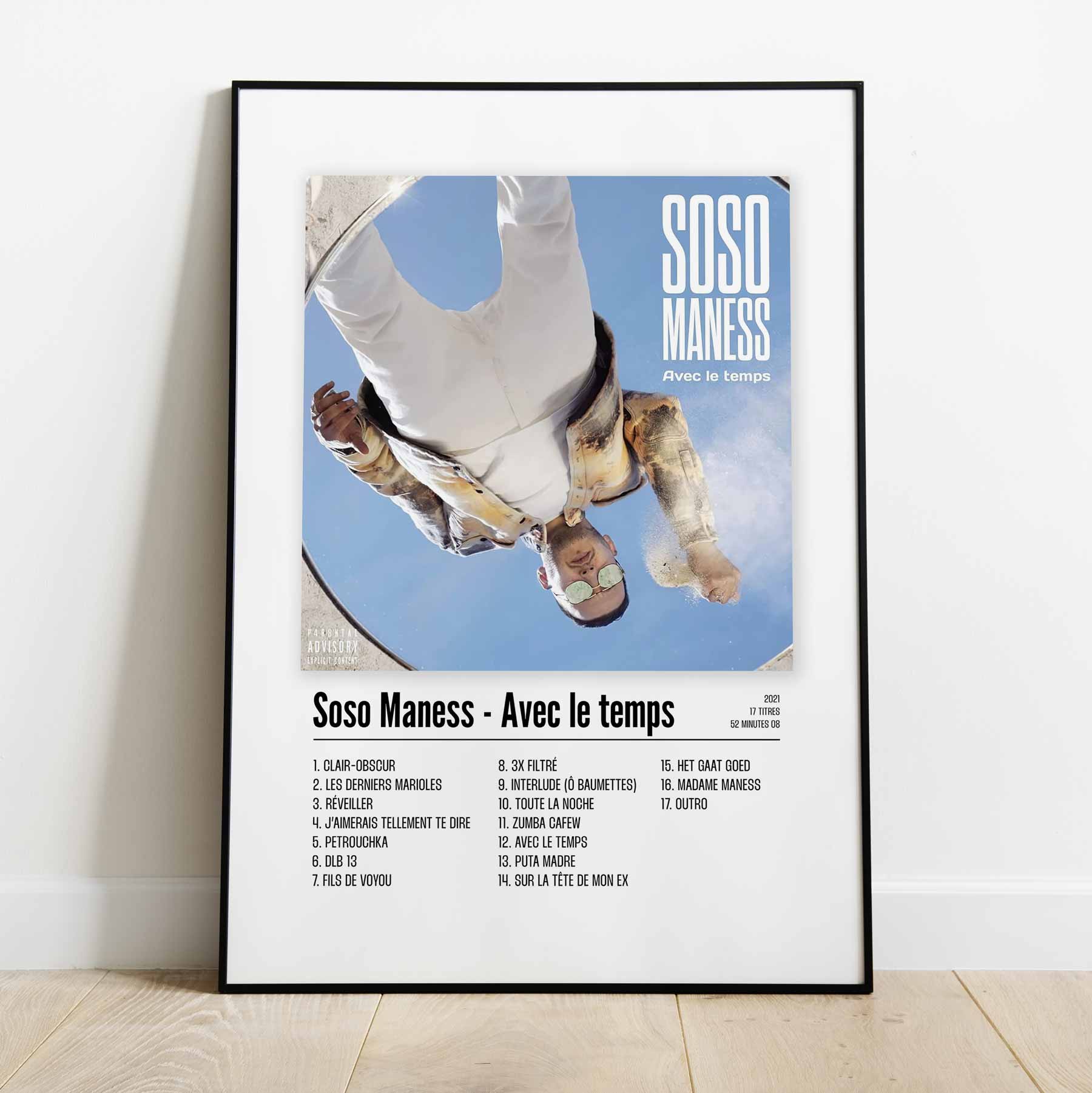 Poster Soso Maness - Avec le temps - Top Frame