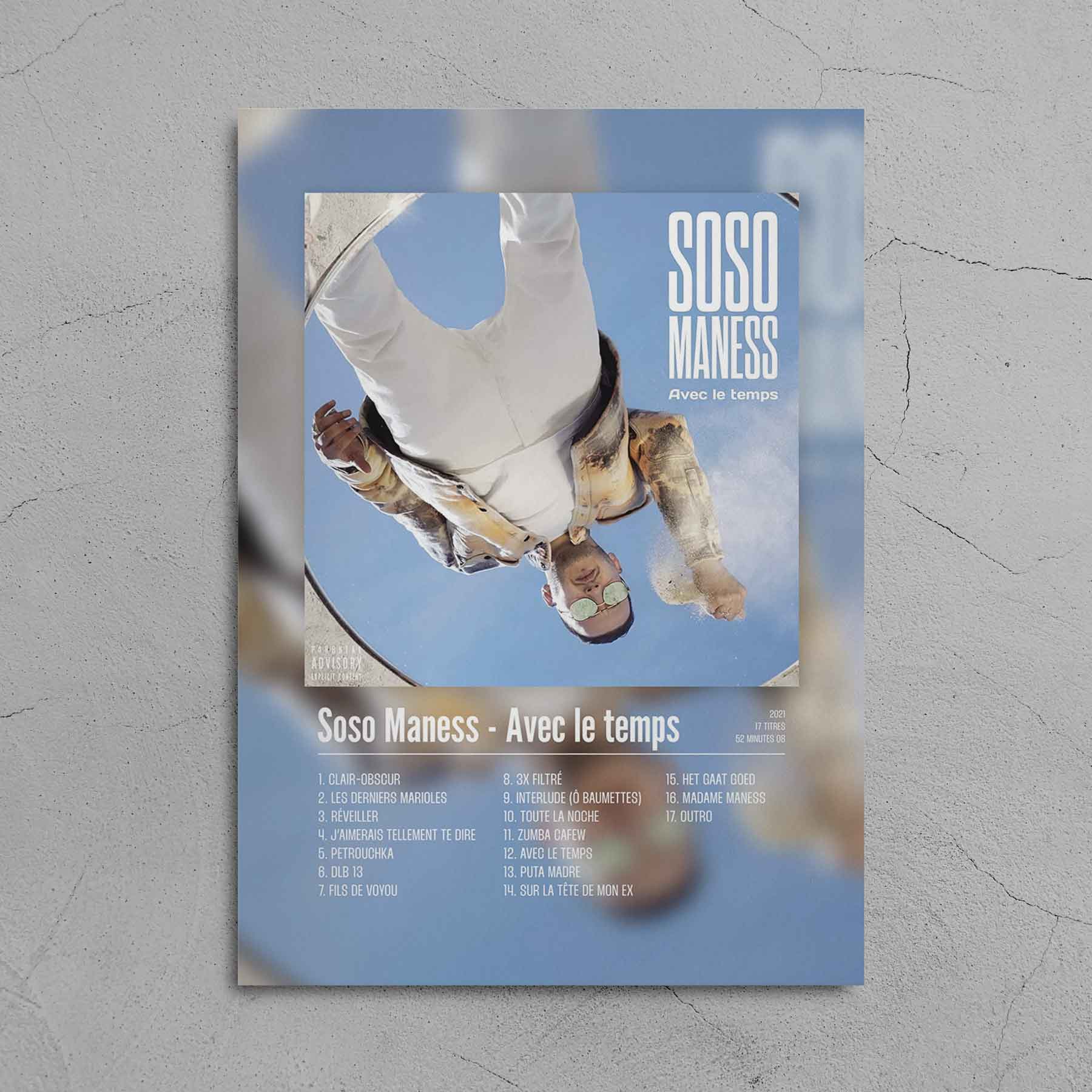 Poster Soso Maness - Avec le temps - Top Frame
