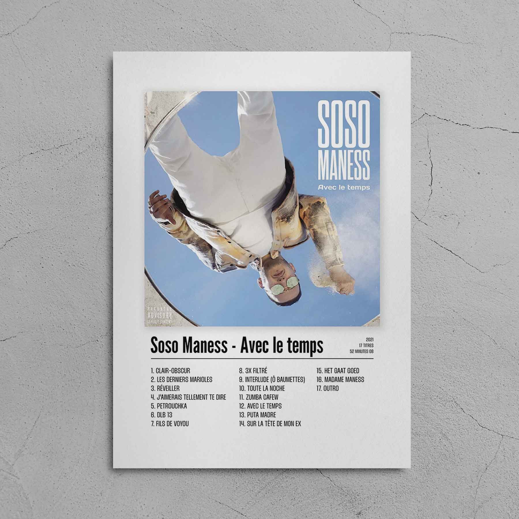 Poster Soso Maness - Avec le temps - Top Frame