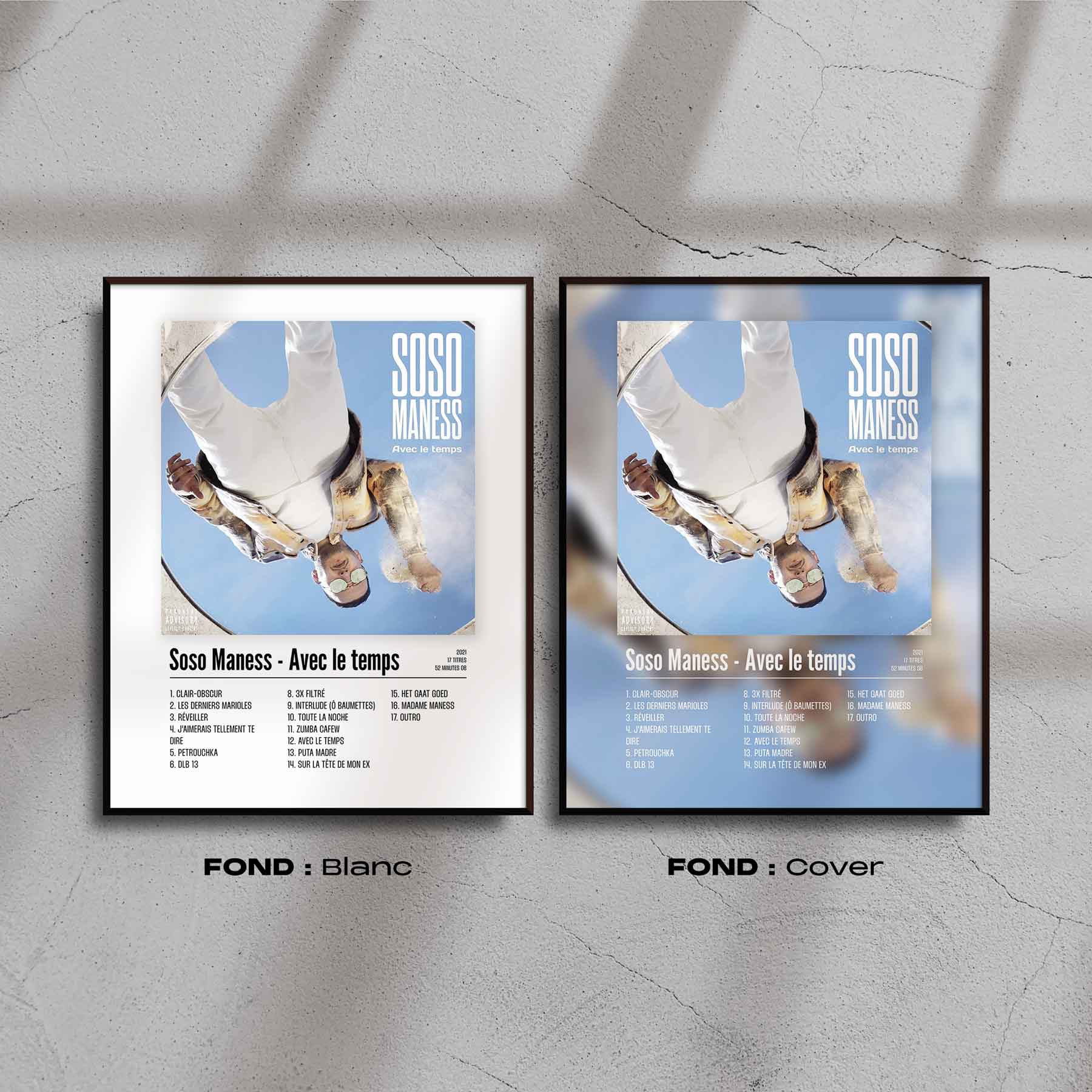 Poster Soso Maness - Avec le temps - Top Frame